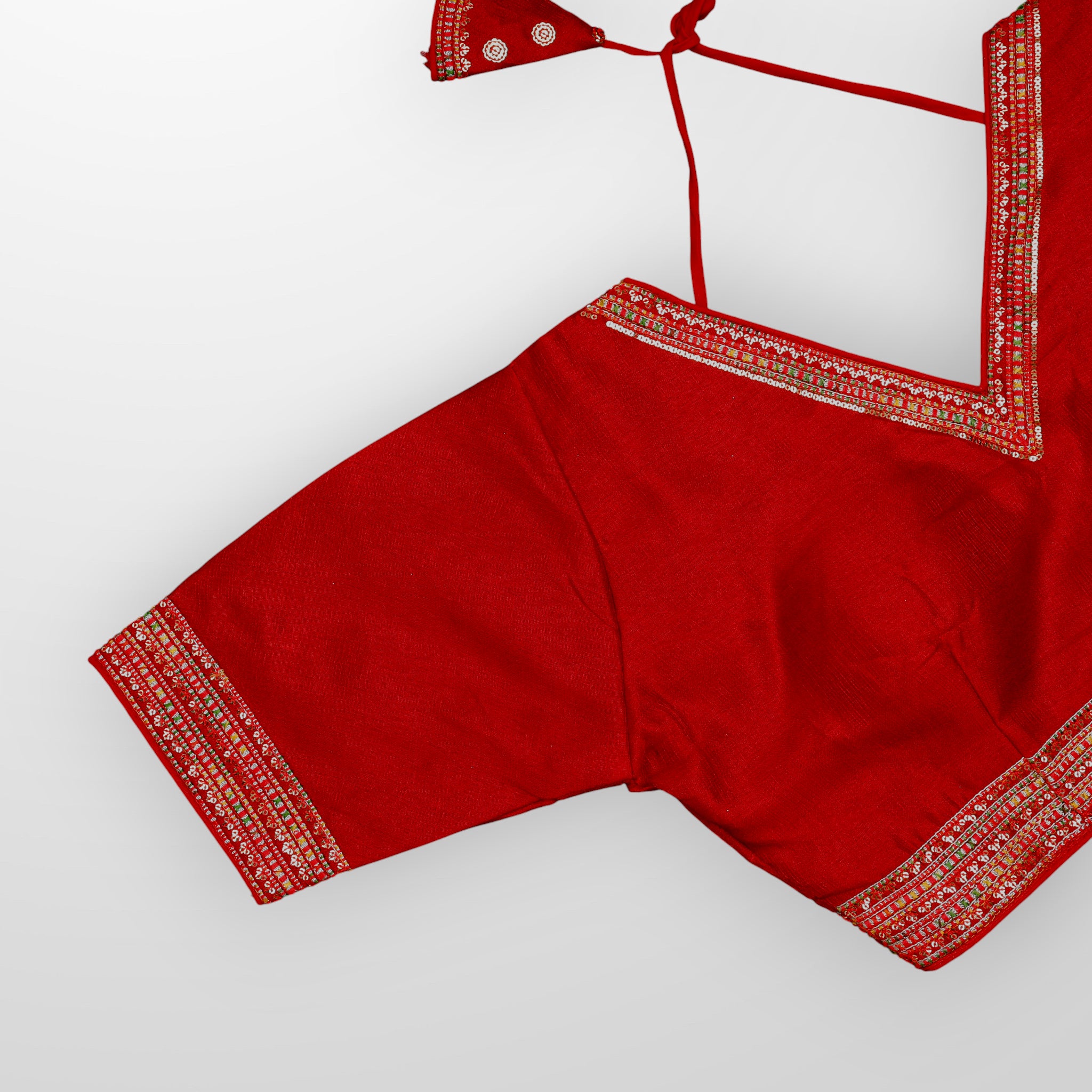 Phantom Silk Readymade V Neck Blouse