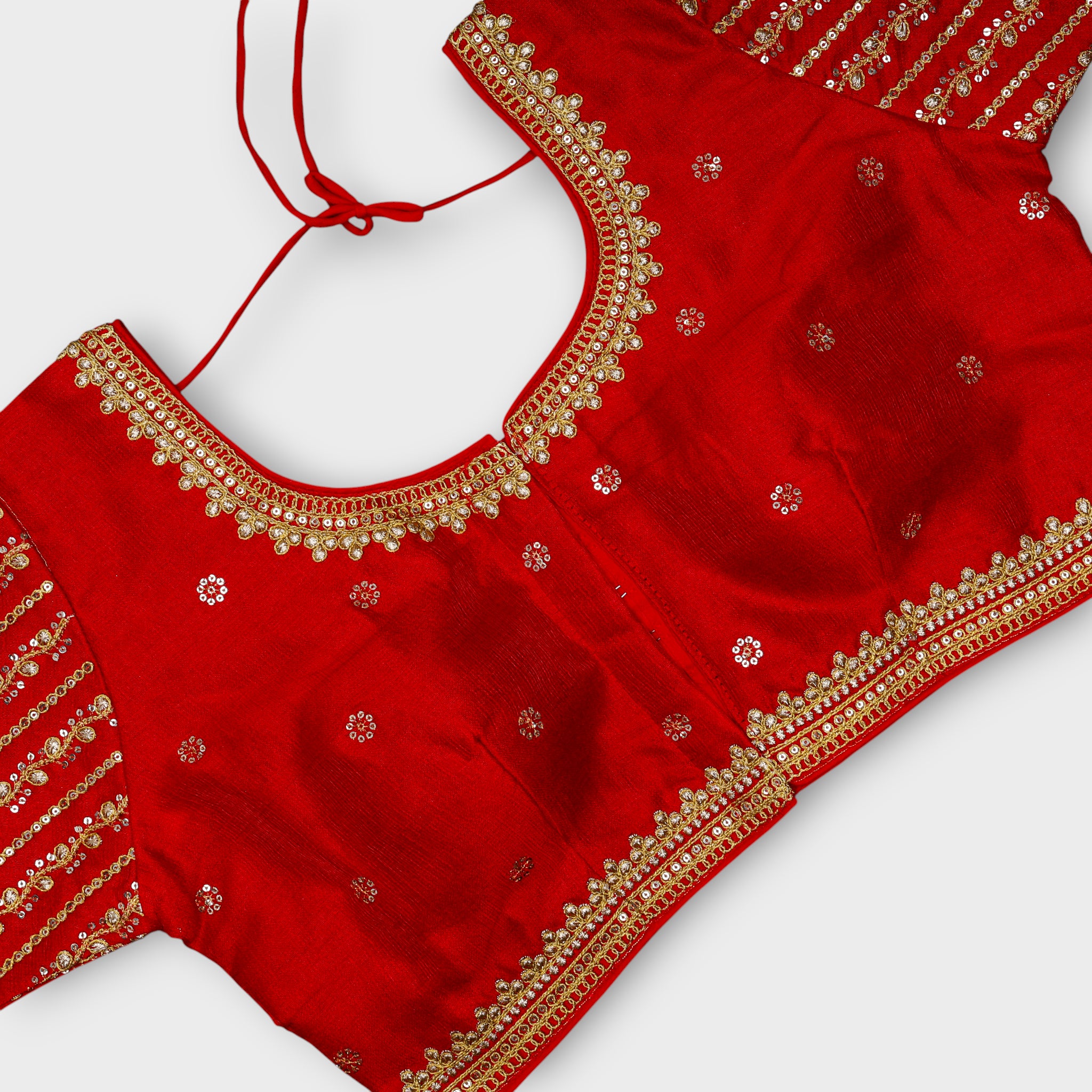 U Neck Silk Readymade Blouse