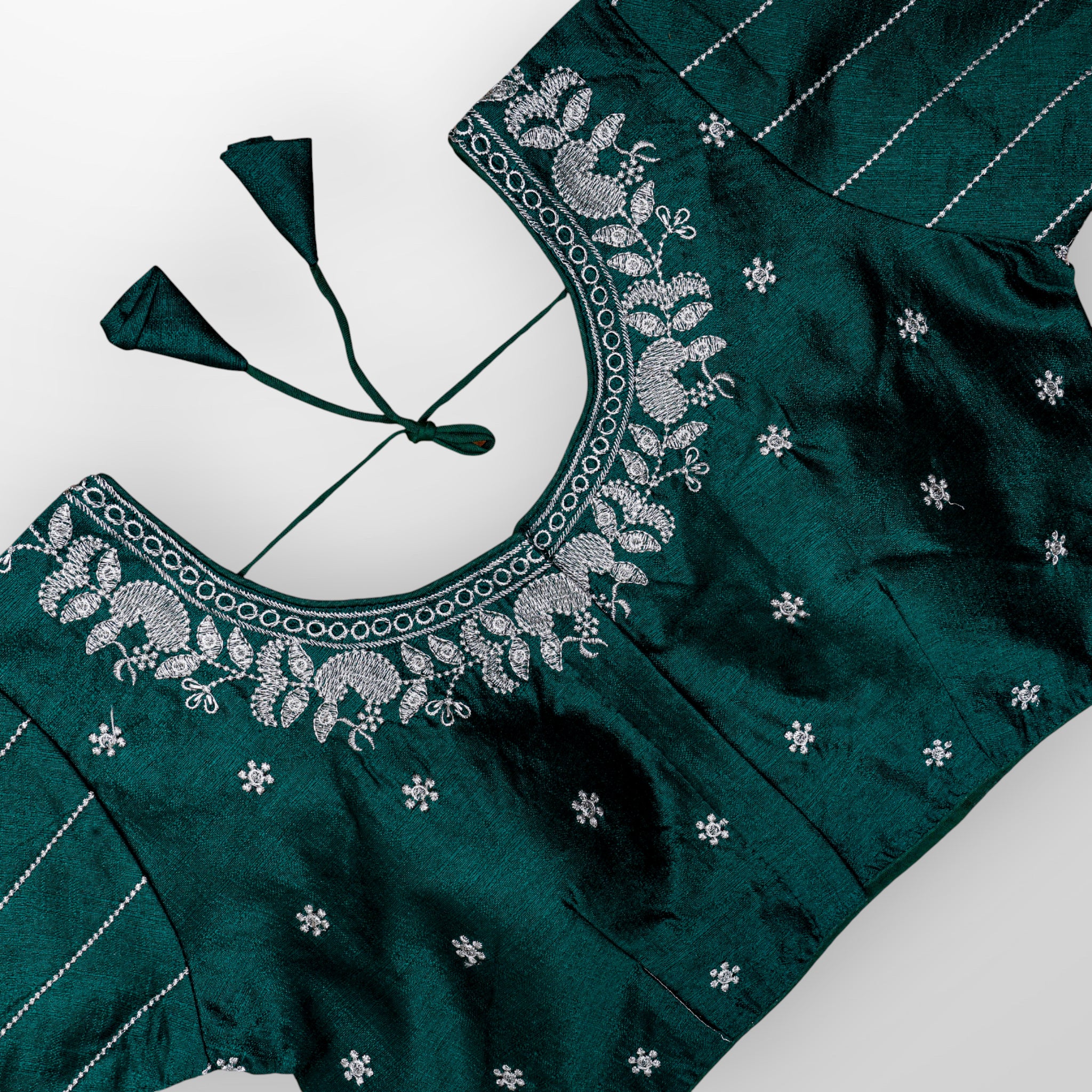 Silk Zari Butta Embroidered Readymade Blouse