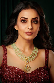 Minty Delight Kundan Necklace - Dyulokha