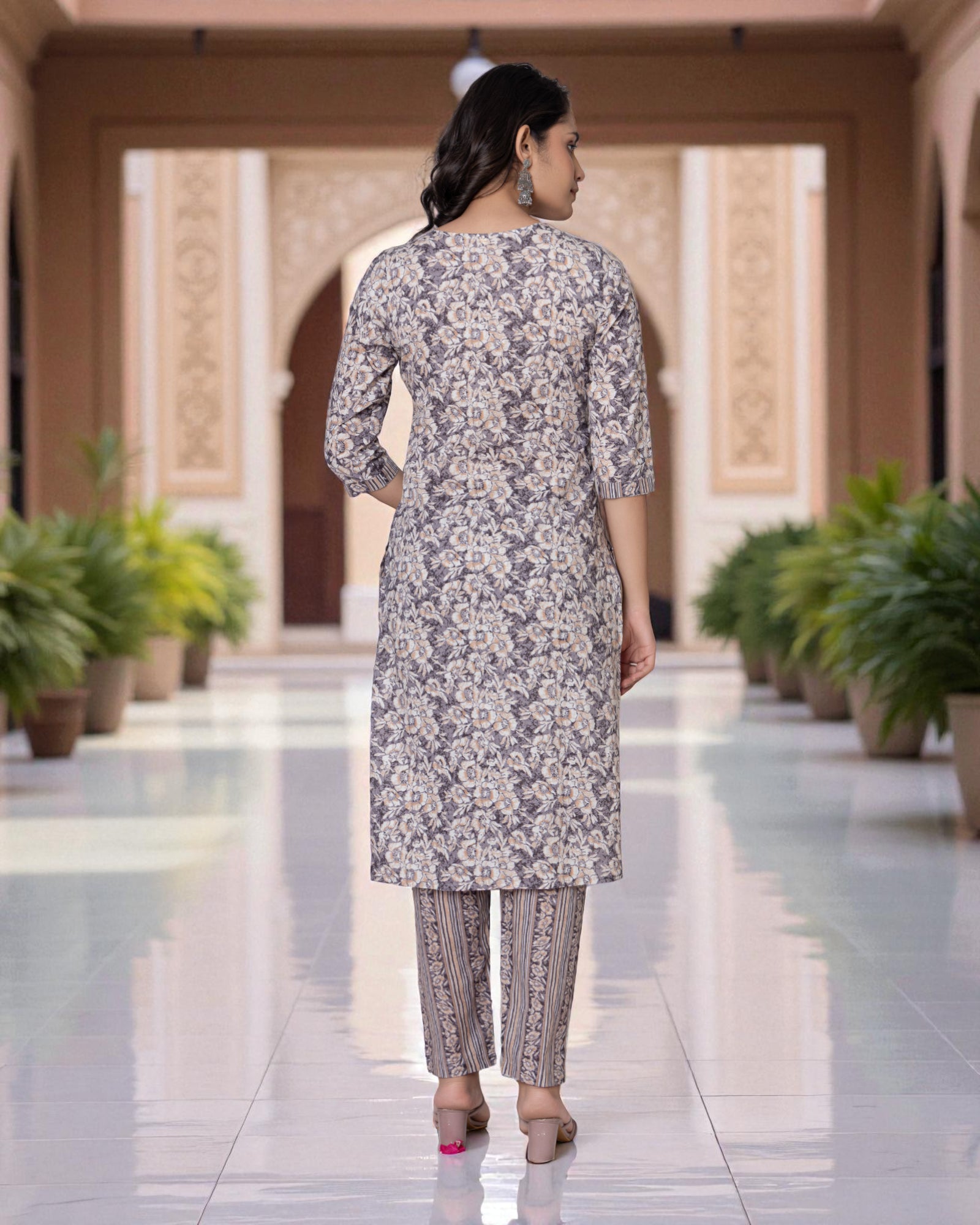 Floral Cotton Printed Kurta Set