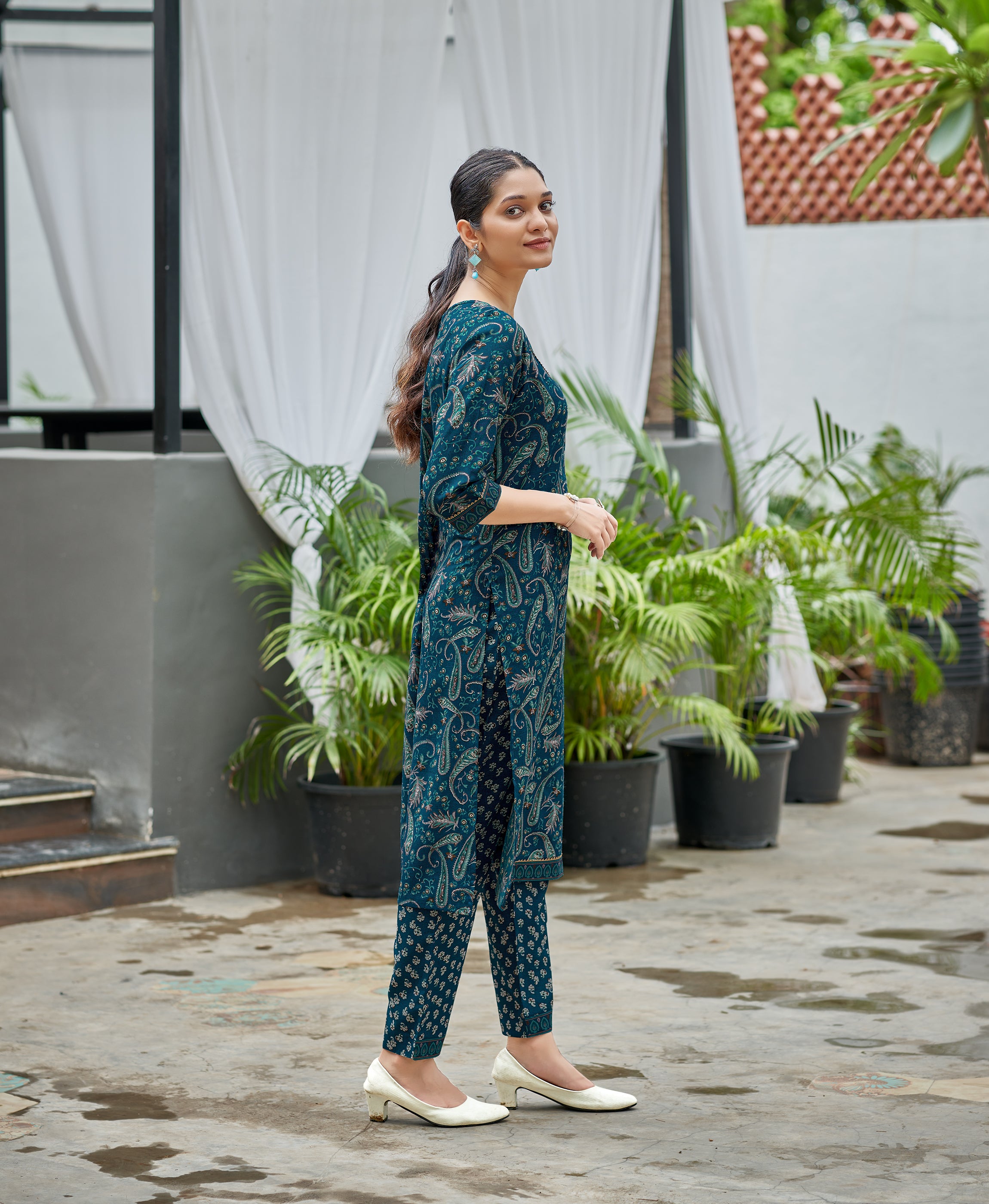 Floral Printed Cotton Kurta
