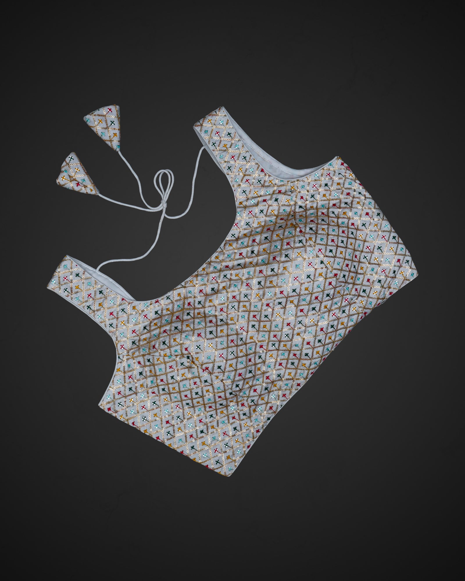 Raw Silk Square Neck Readymade Blouse