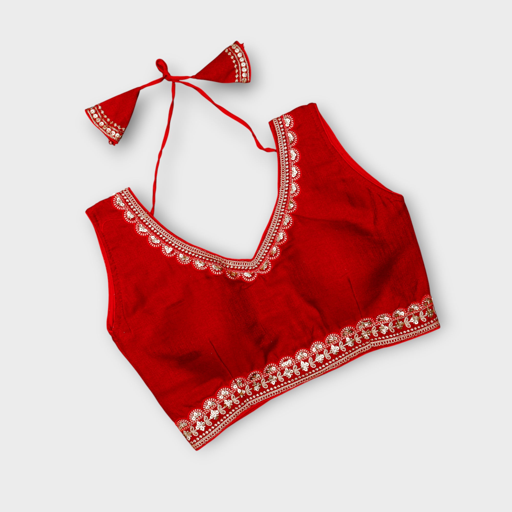 Phantom Silk V Neck Readymade Blouse
