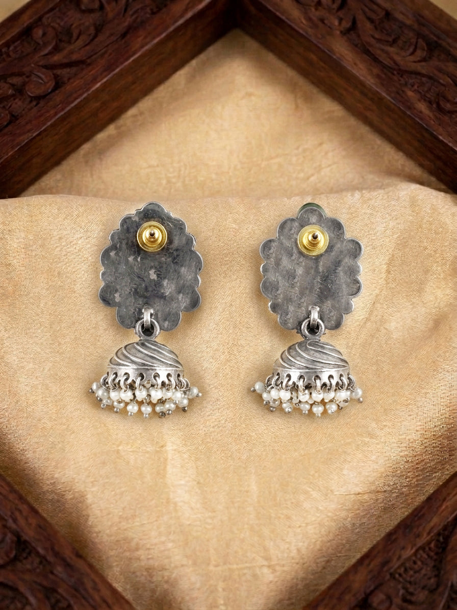 Jade Whispers Jhumkas