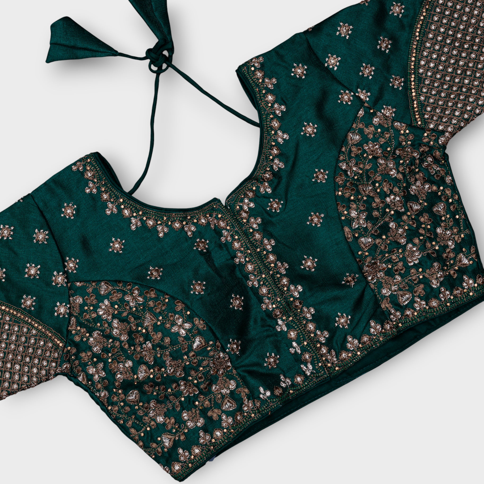Phantom Silk Cutout Readymade Blouse
