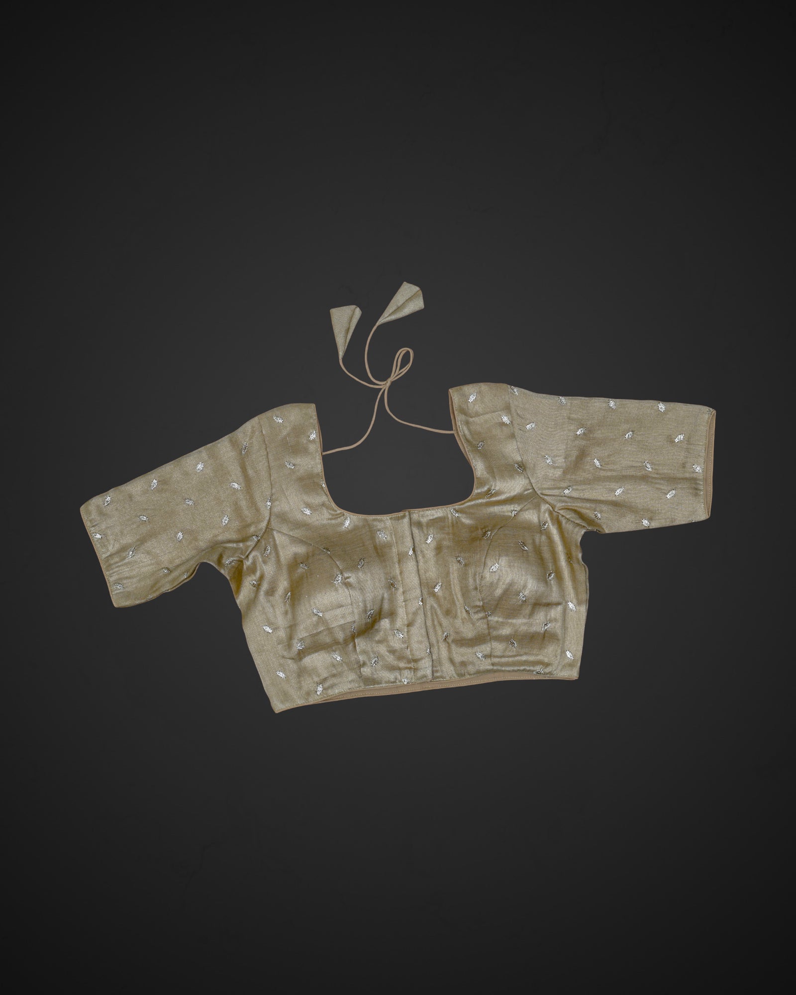 Tissue Deep Back Readymade Blouse