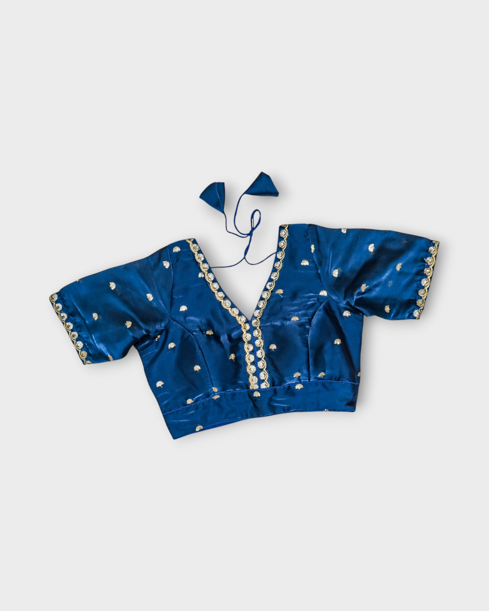 Chanderi V Neck Readymade Blouse