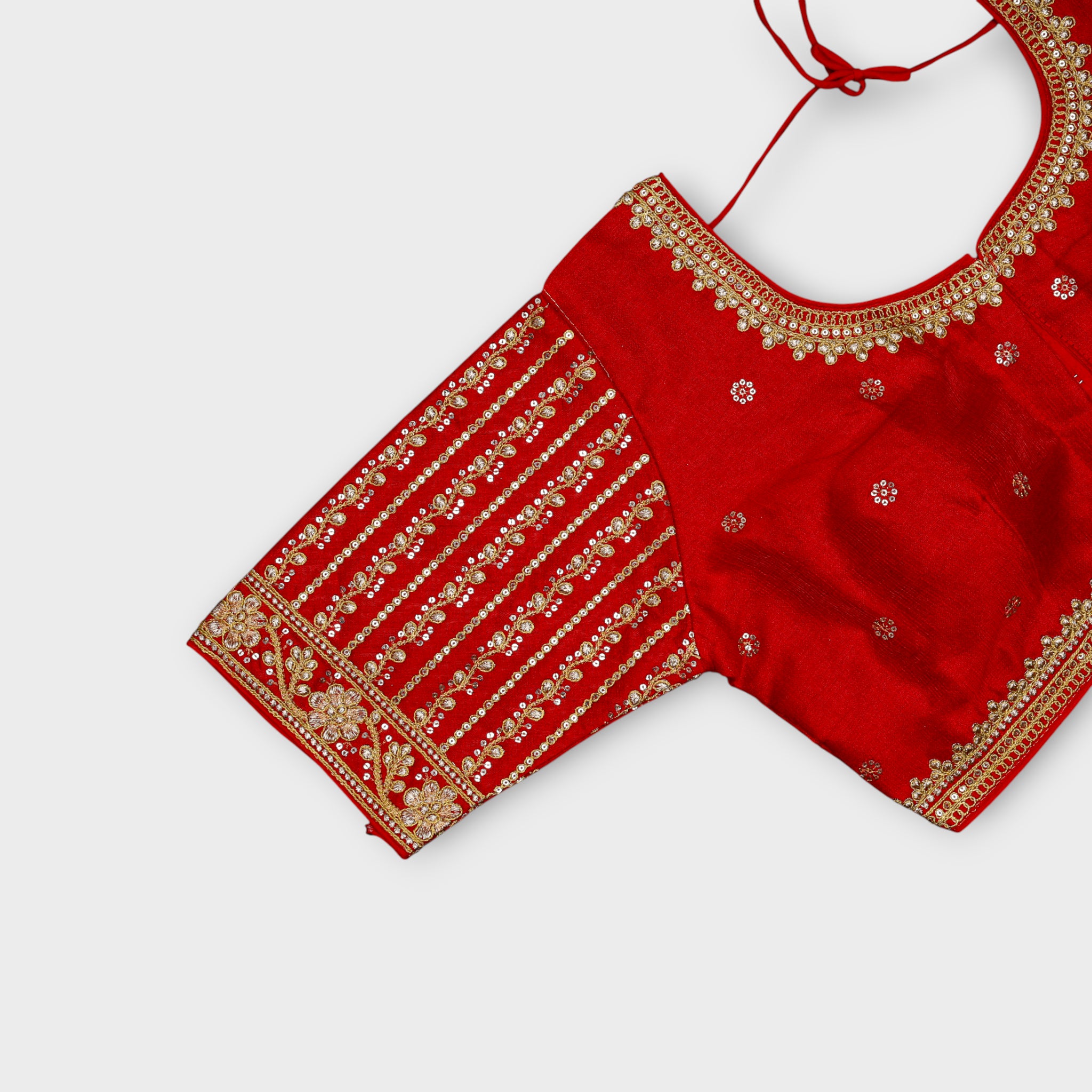 U Neck Silk Readymade Blouse