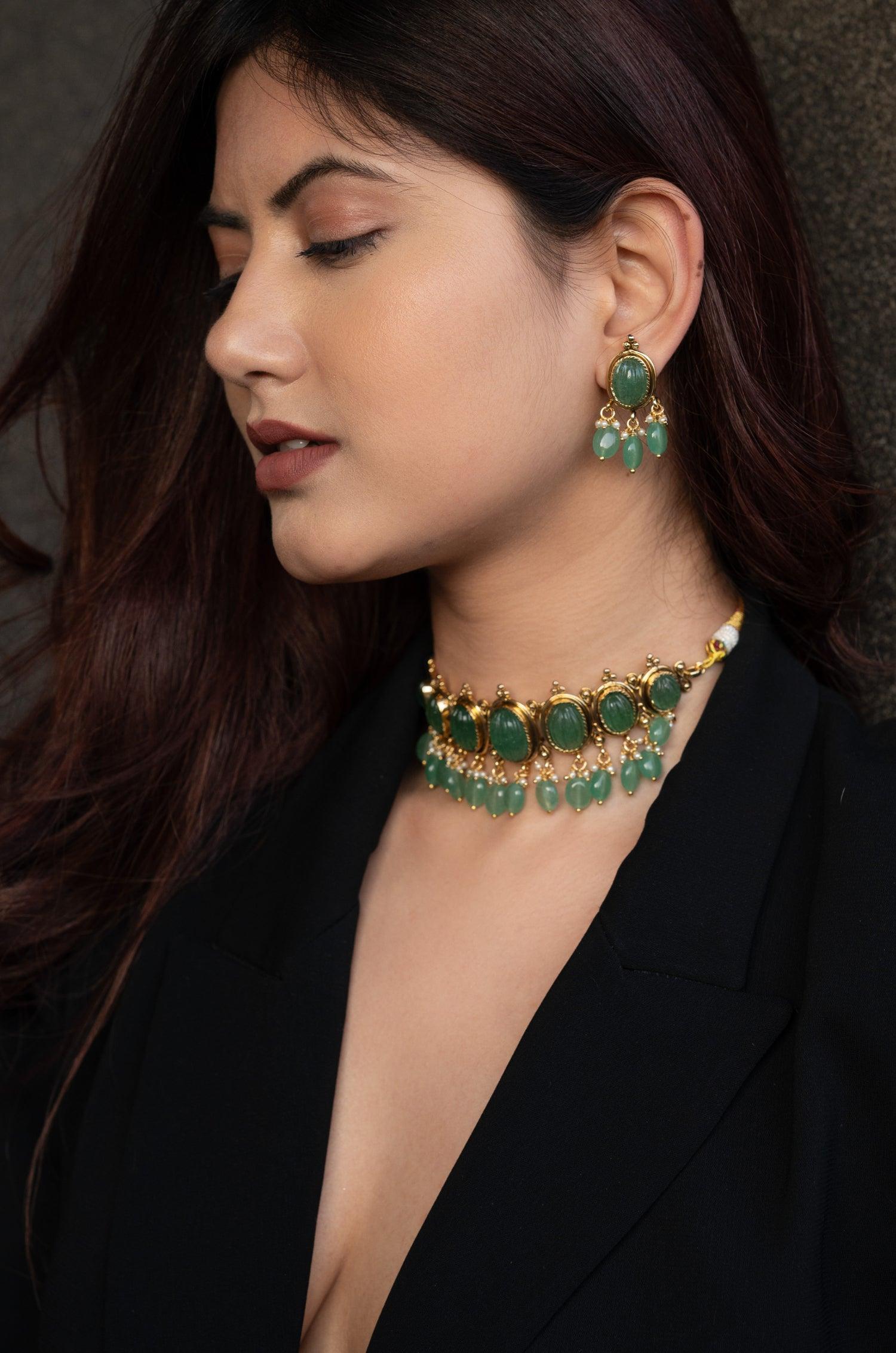 Fluorite Elegance Choker Set - Dyulokha