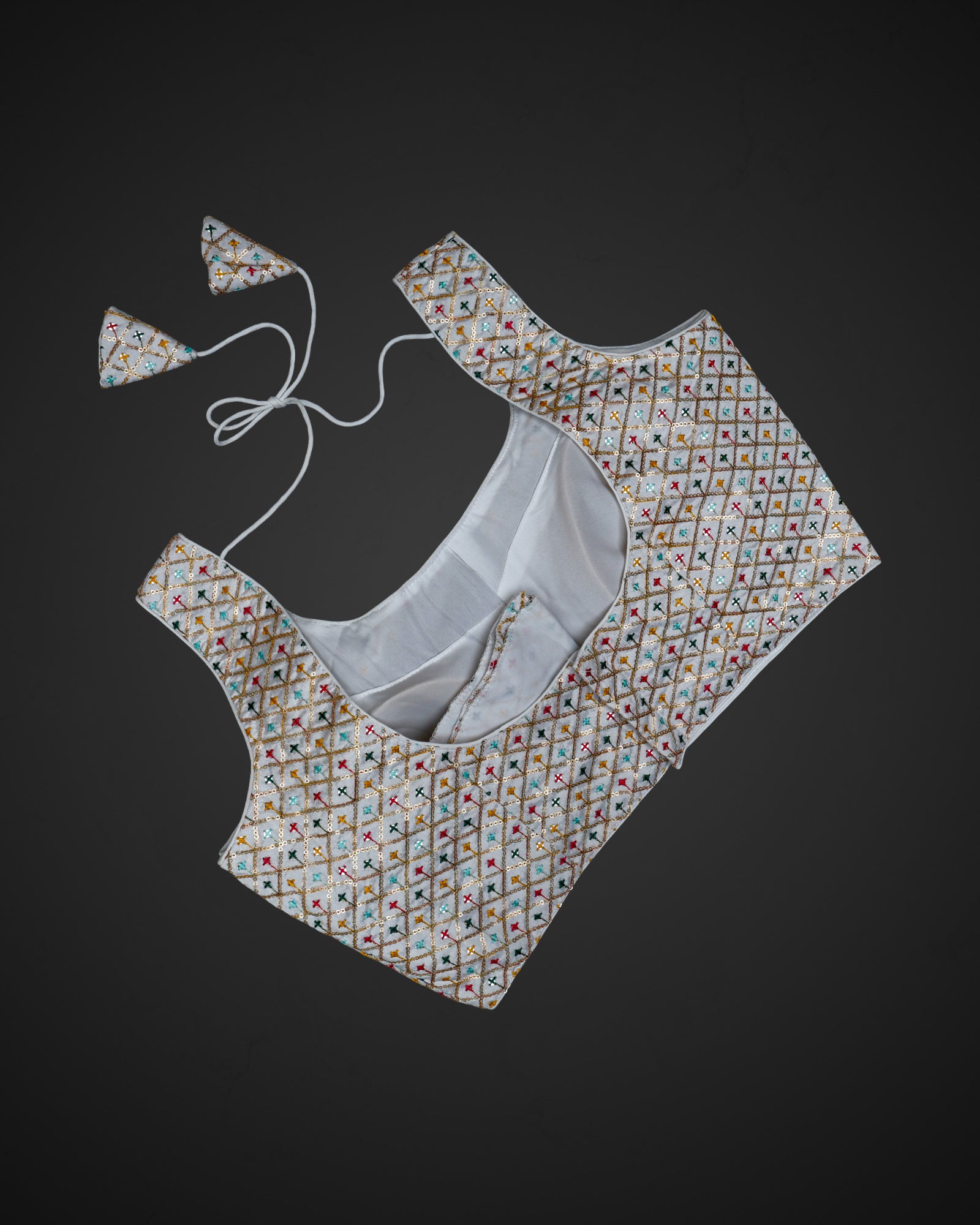 Raw Silk Square Neck Readymade Blouse