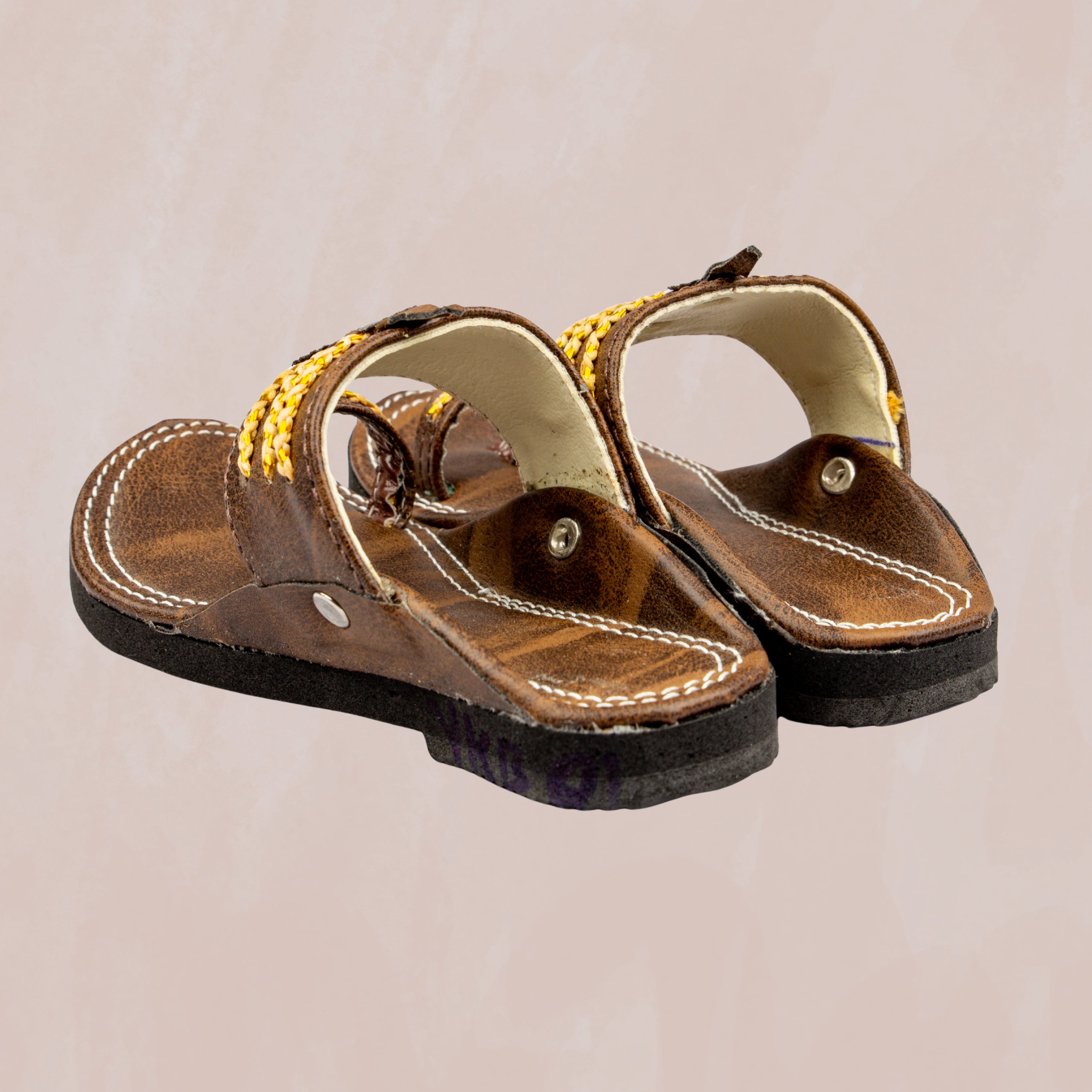 Natural Leather Kolhapuri In Tan
