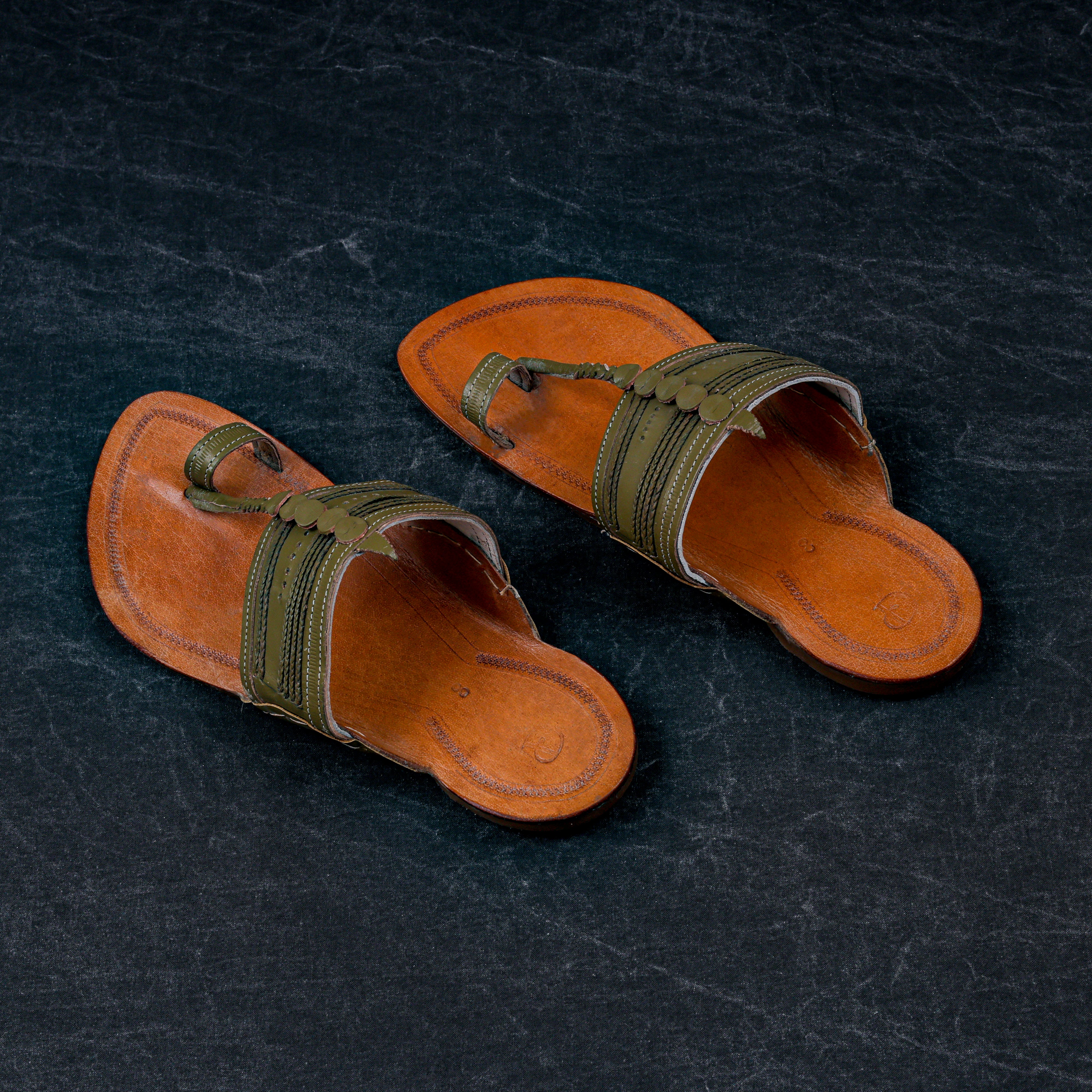 Light Brown Artisan Leather Kolhapuri Sandals