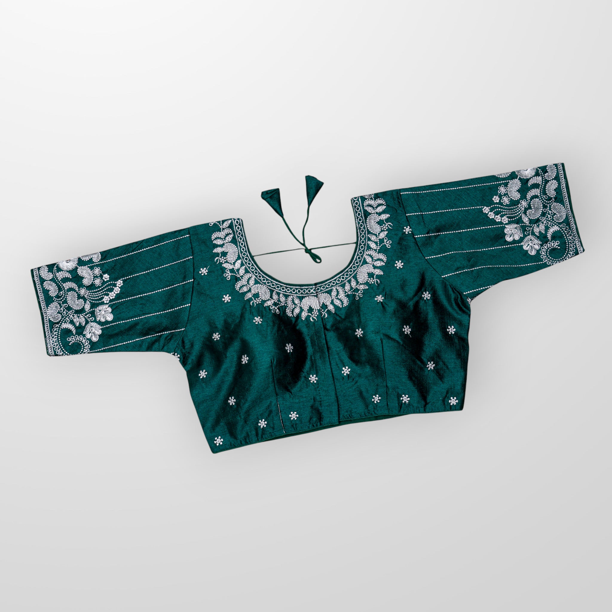 Silk Zari Butta Embroidered Readymade Blouse