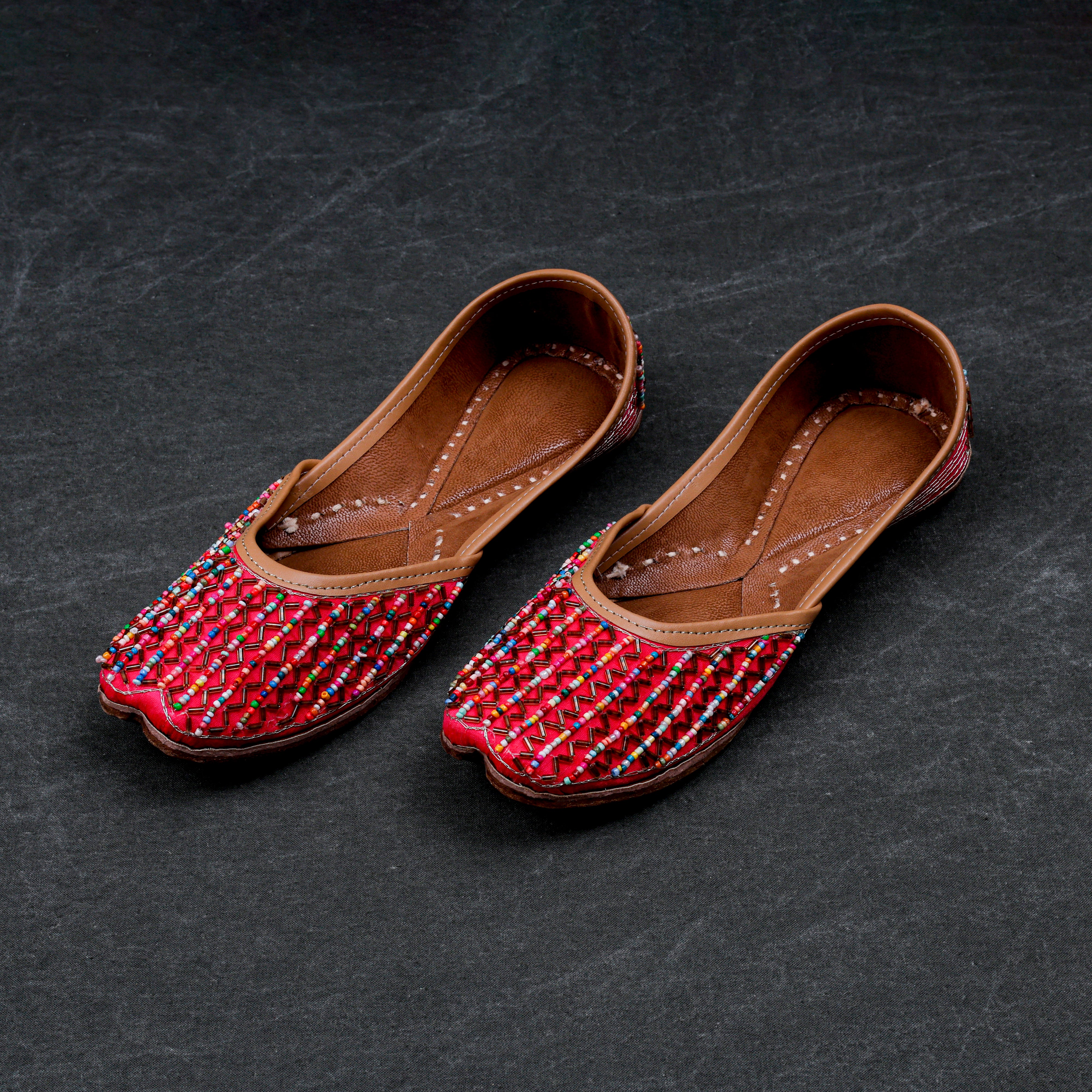 Rani Pink Two Tone Traditional Jutti