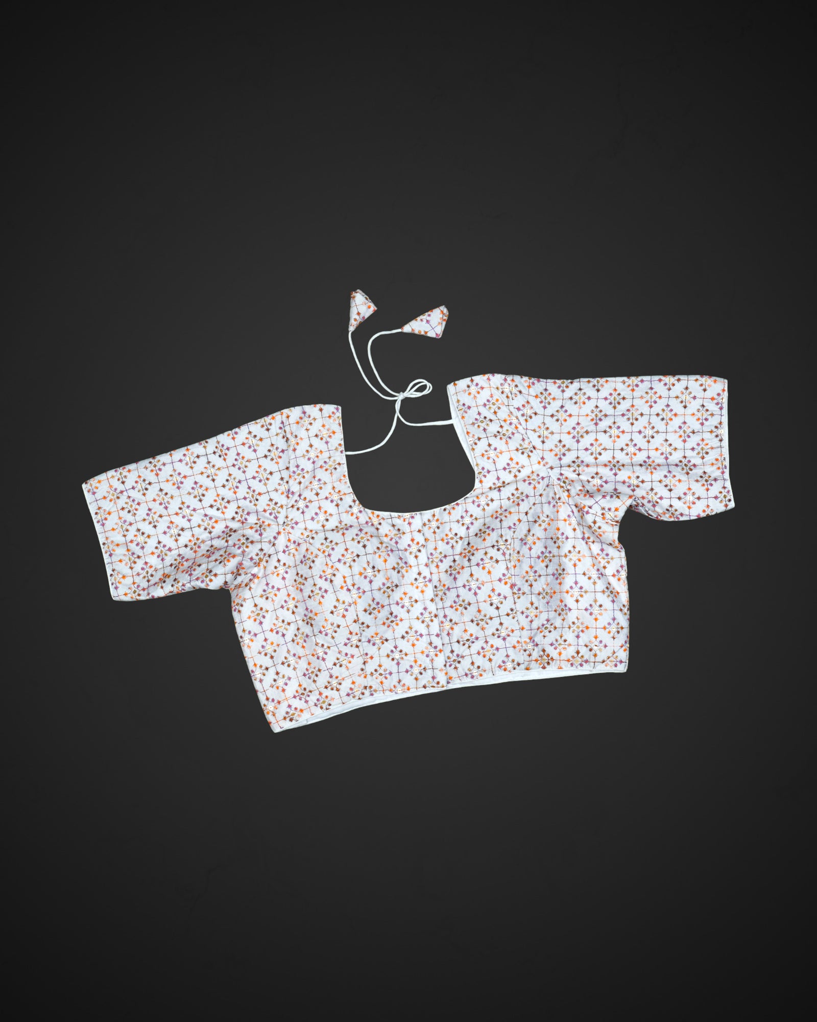 Raw Silk U Neck Back Design Readymade Blouse