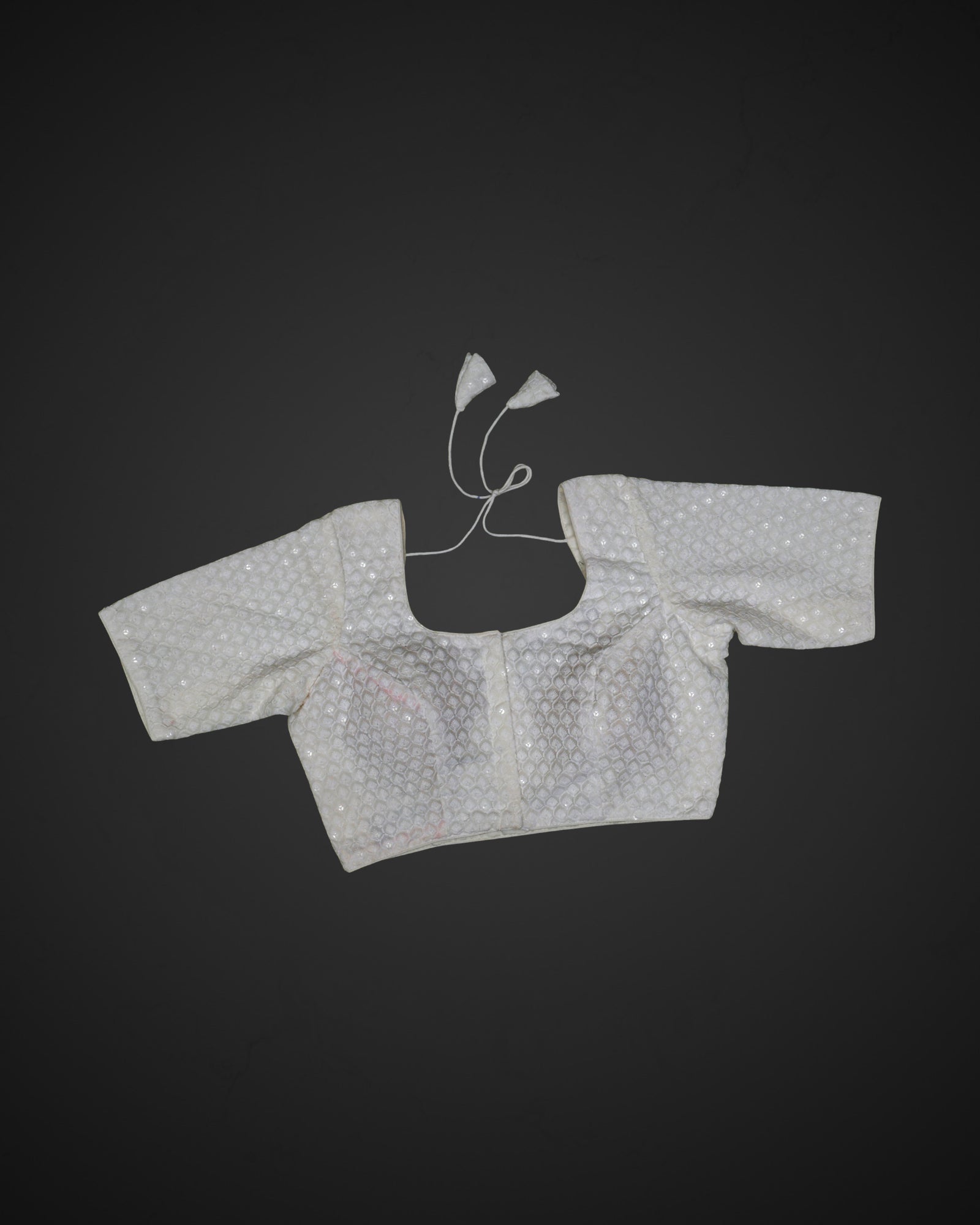 Cotton Deep Back U Neck Readymade Blouse