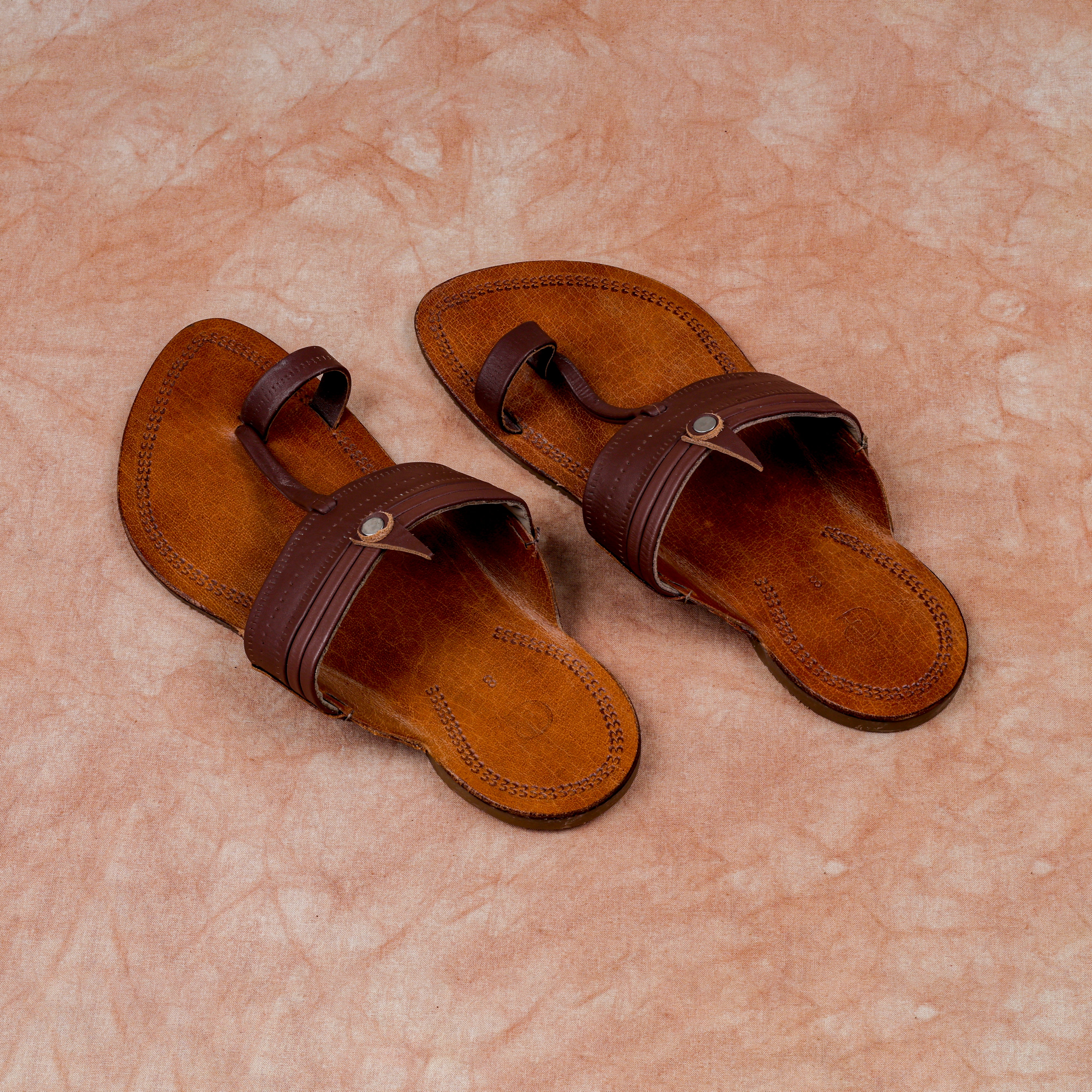 Tan Handcrafted Kolhapuri Sandals