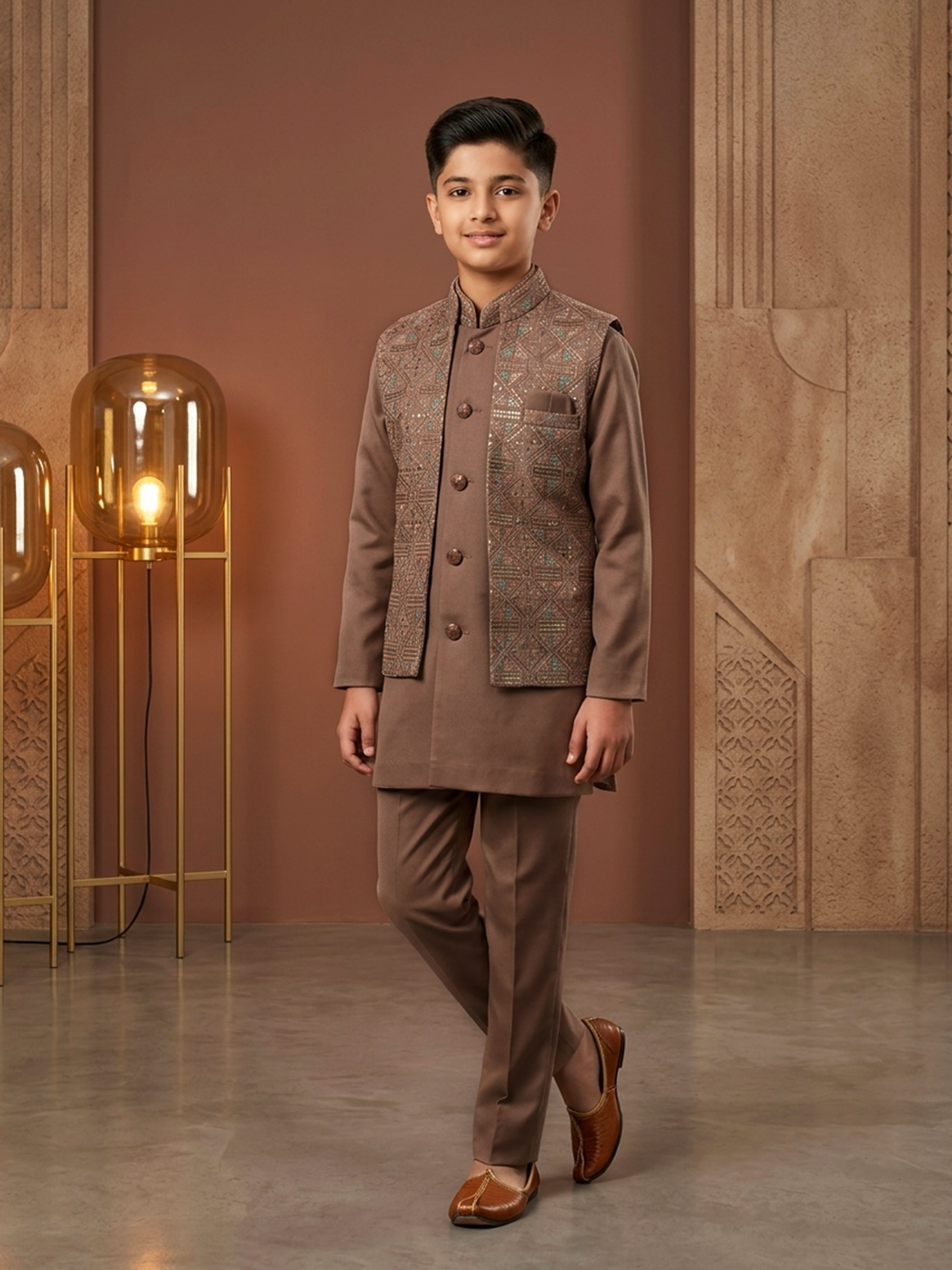 Unveil charm at your engagement in our Modi Suits
