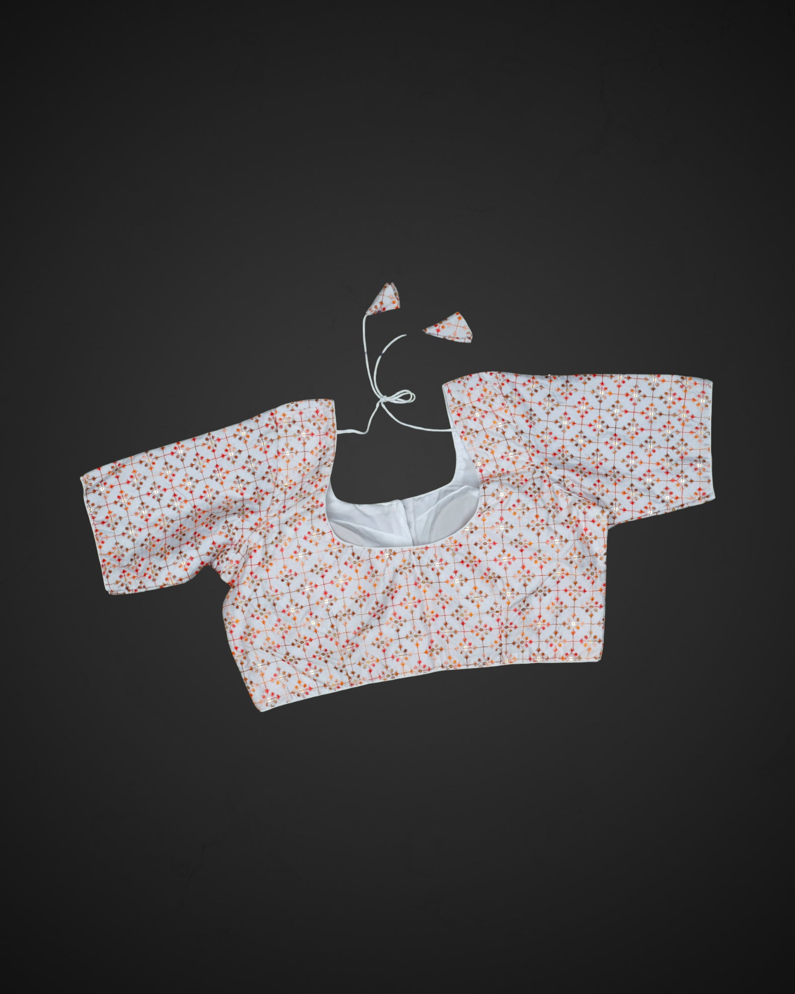 Raw Silk U Neck Back Design Readymade Blouse