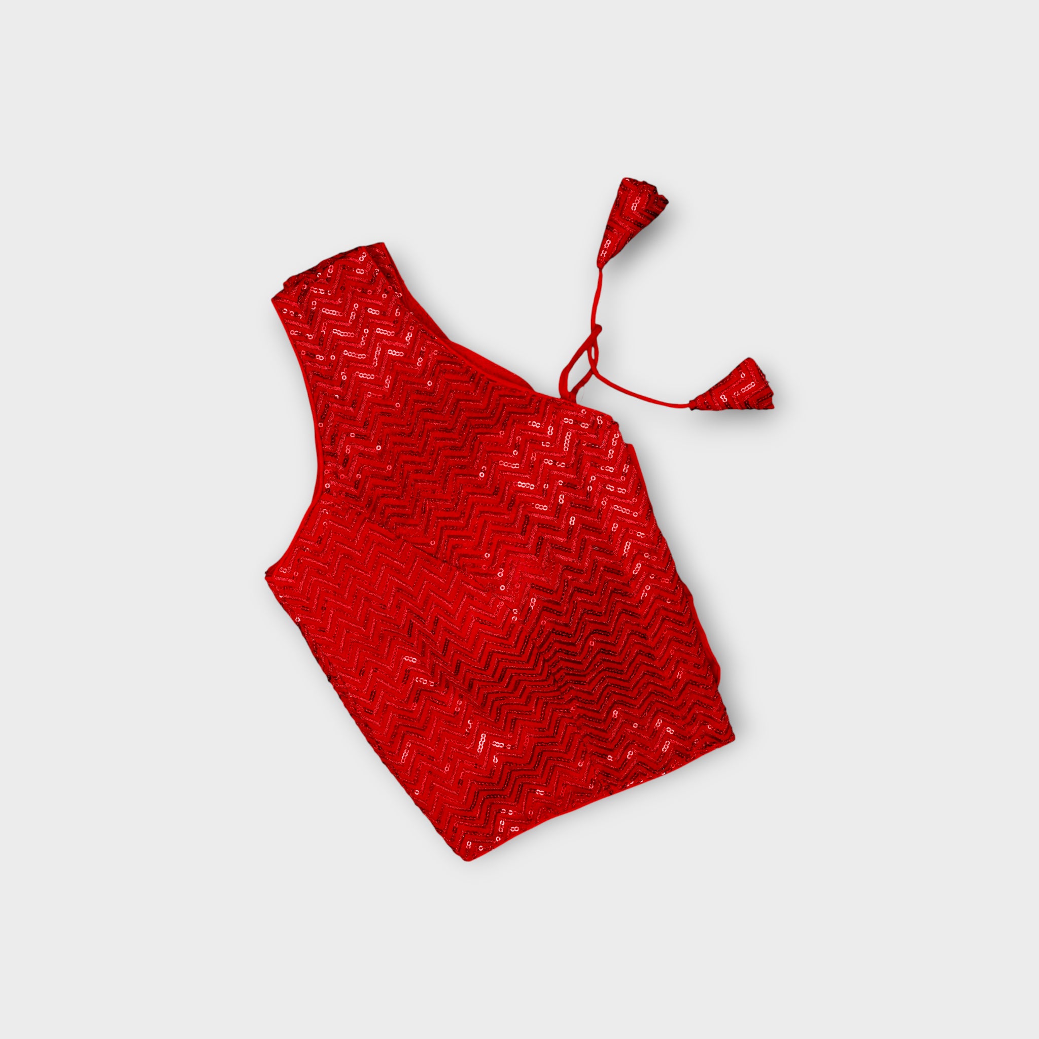 Georgette V Neck Cutout Readymade Blouse
