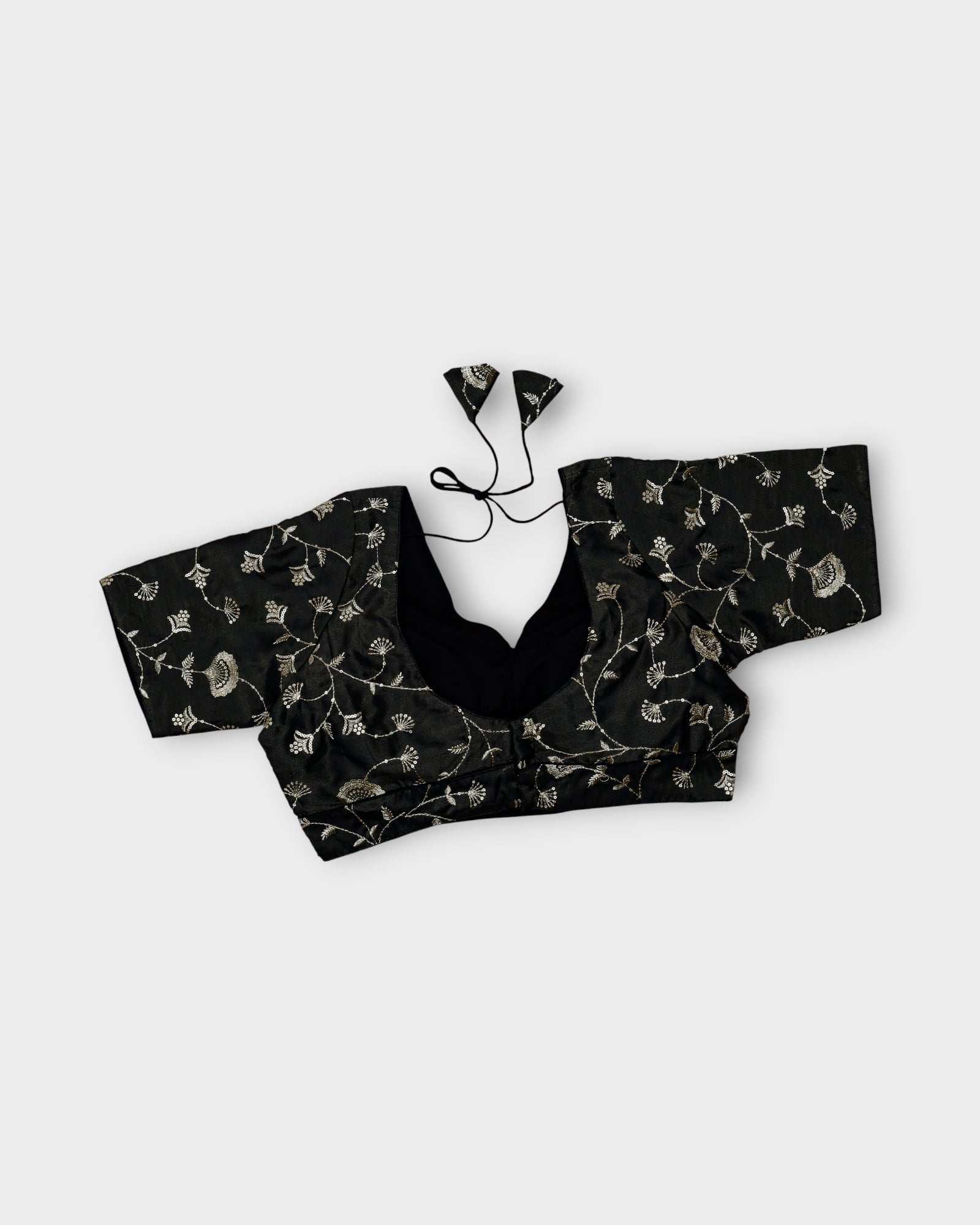 Silk V Neck Half Sleeve Readymade Blouse