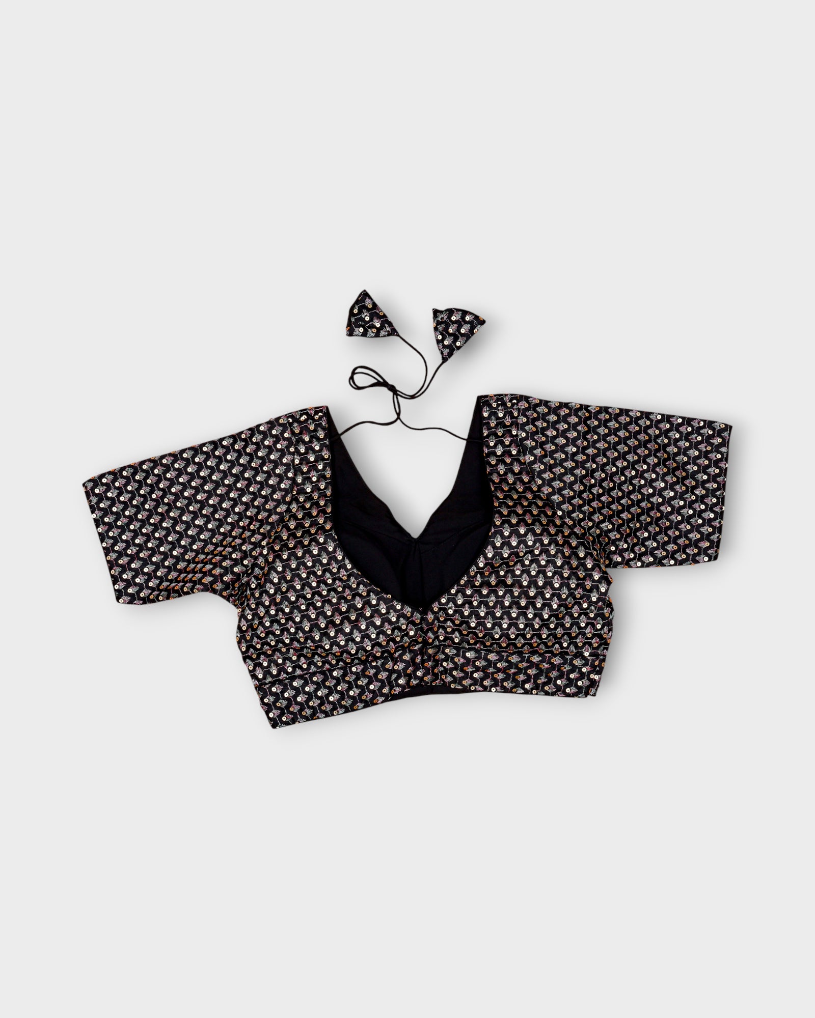 Silk V Neck Hook Back Readymade Blouse