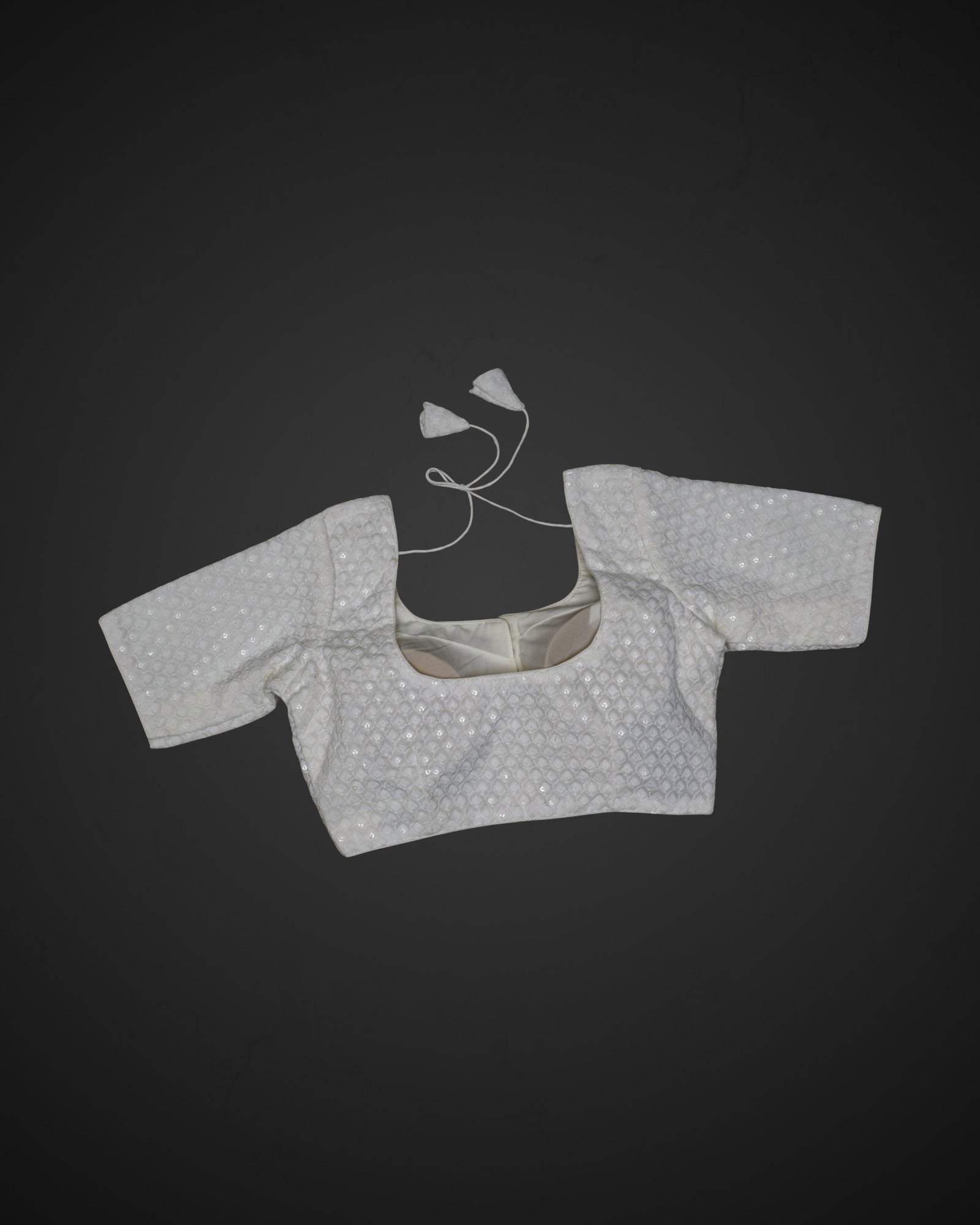 Cotton Deep Back U Neck Readymade Blouse