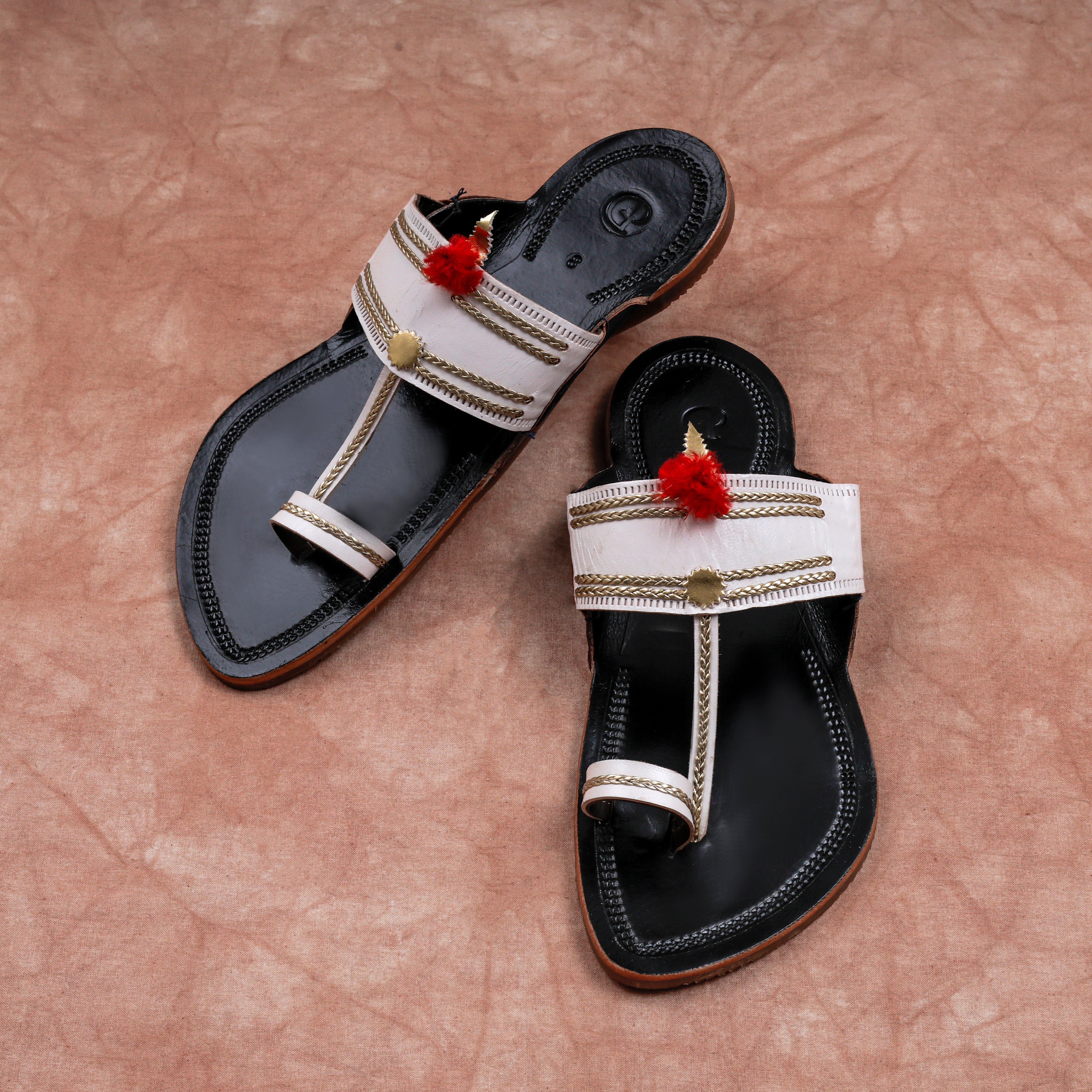 Black Artisan Crafted Leather Kolhapuri