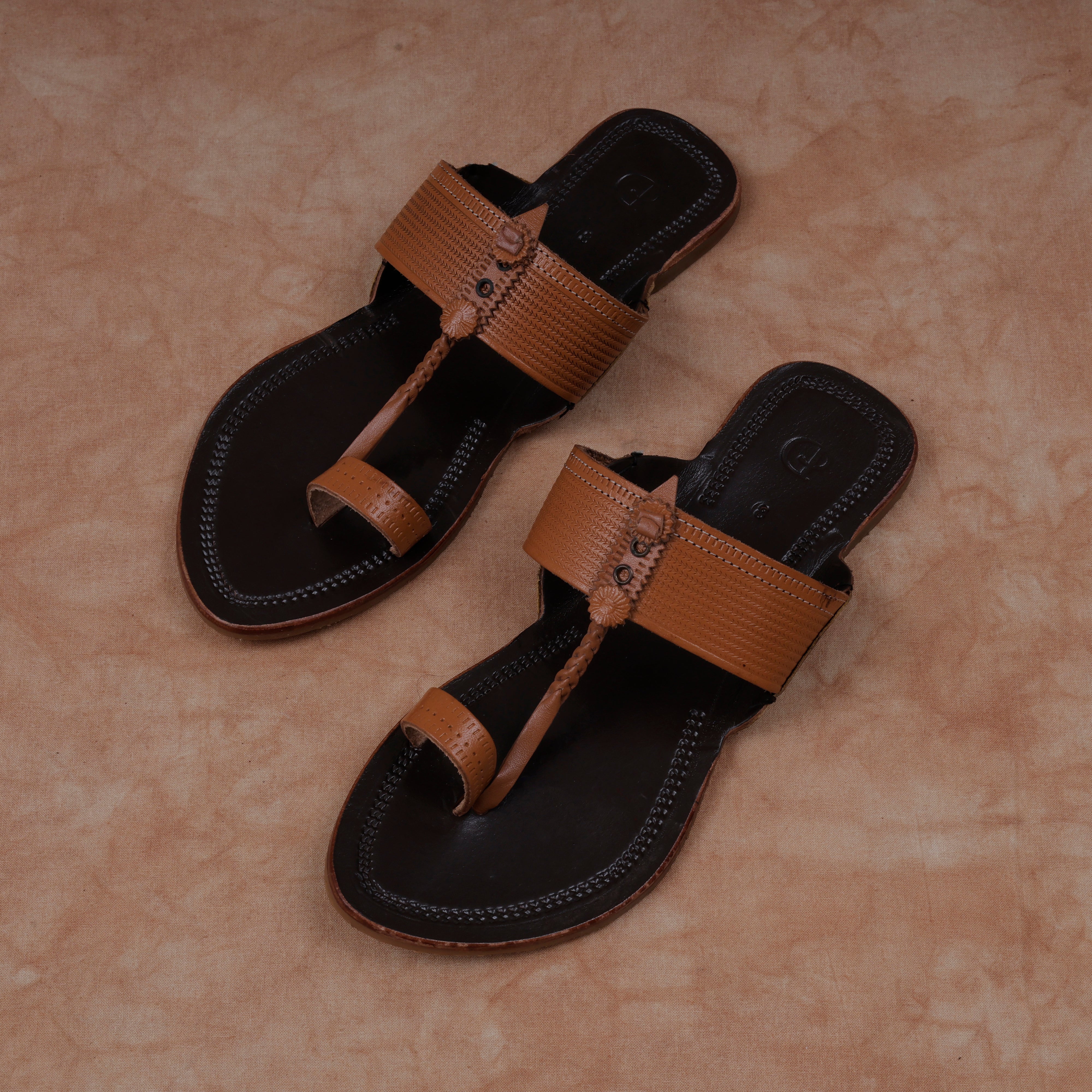 Brown Artisan Leather Kolhapuri Sandals