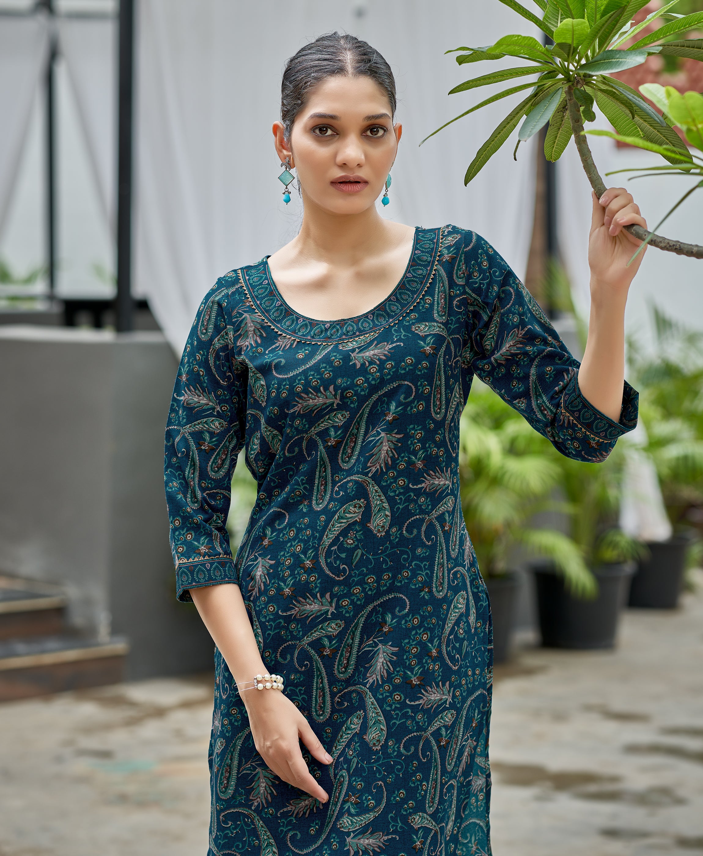 Floral Printed Cotton Kurta