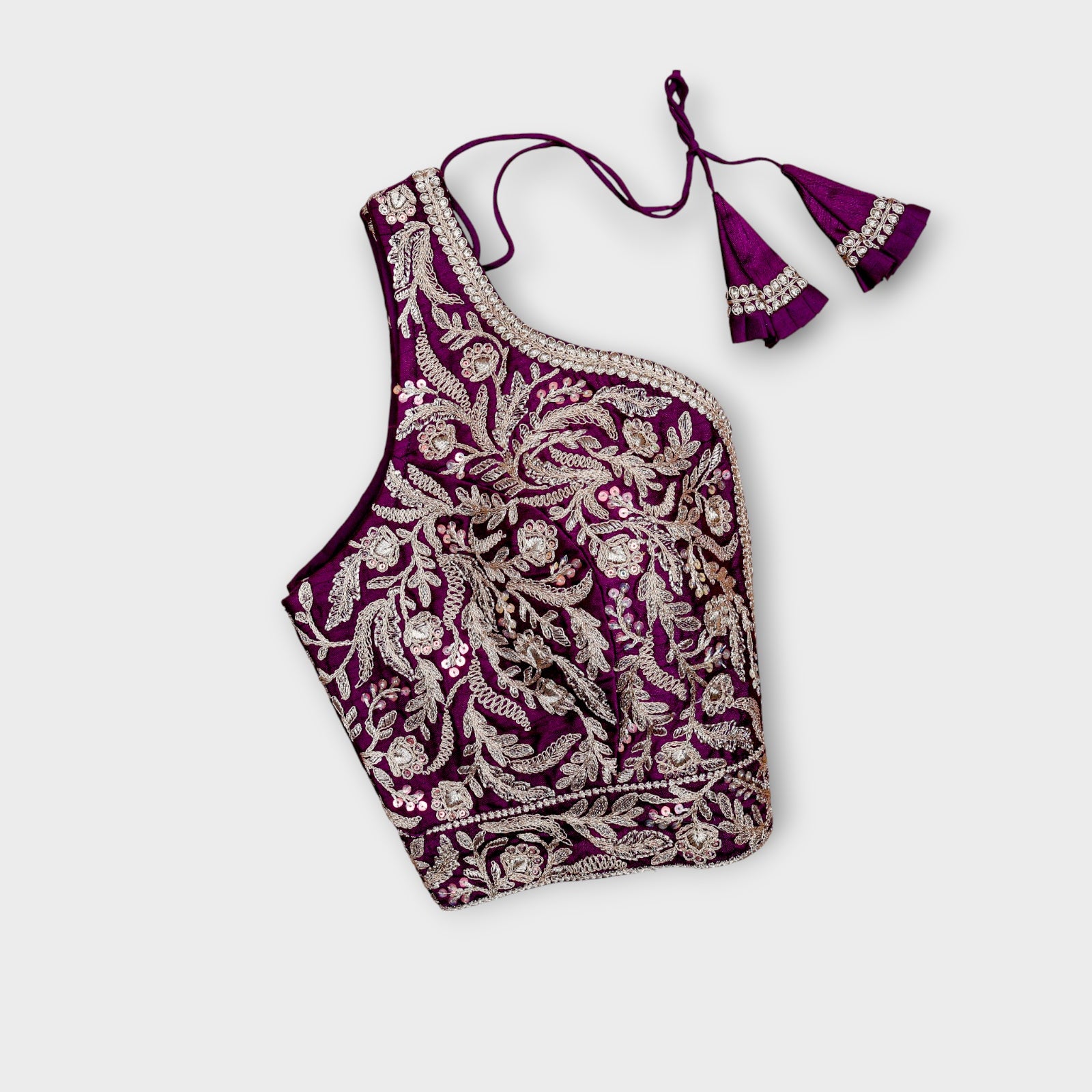 Silk Tailored Blouse With Detailed Design