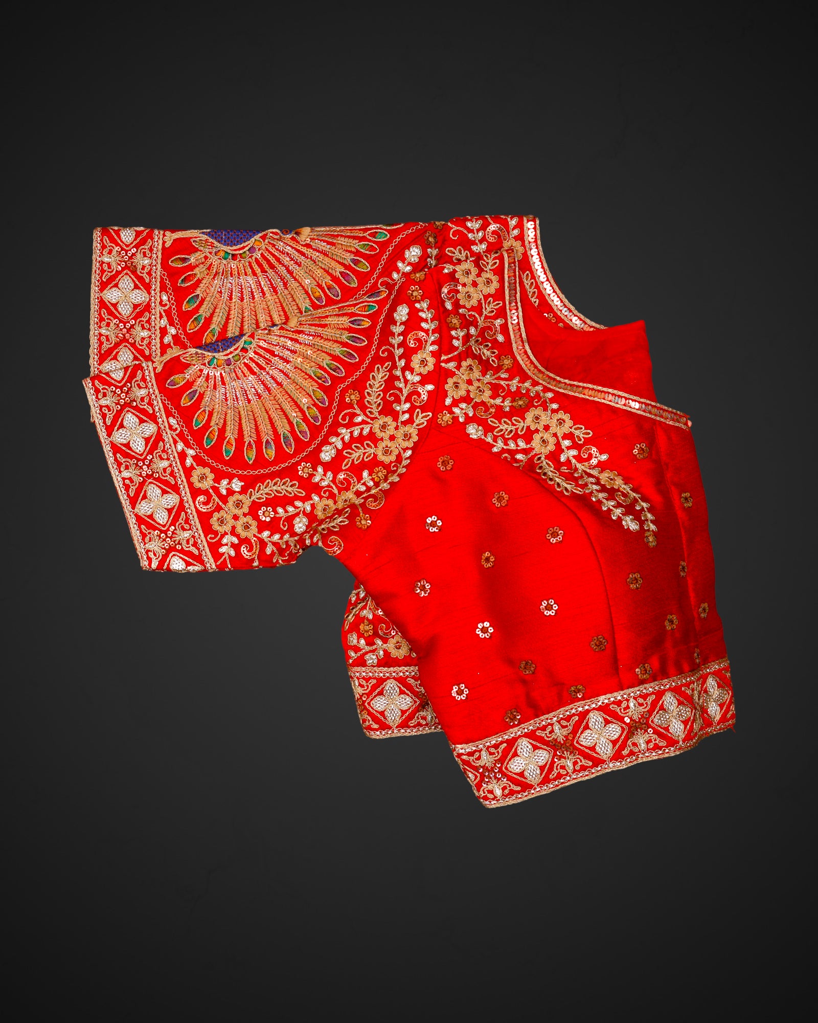 Silk Modern Cutout Readymade Blouse
