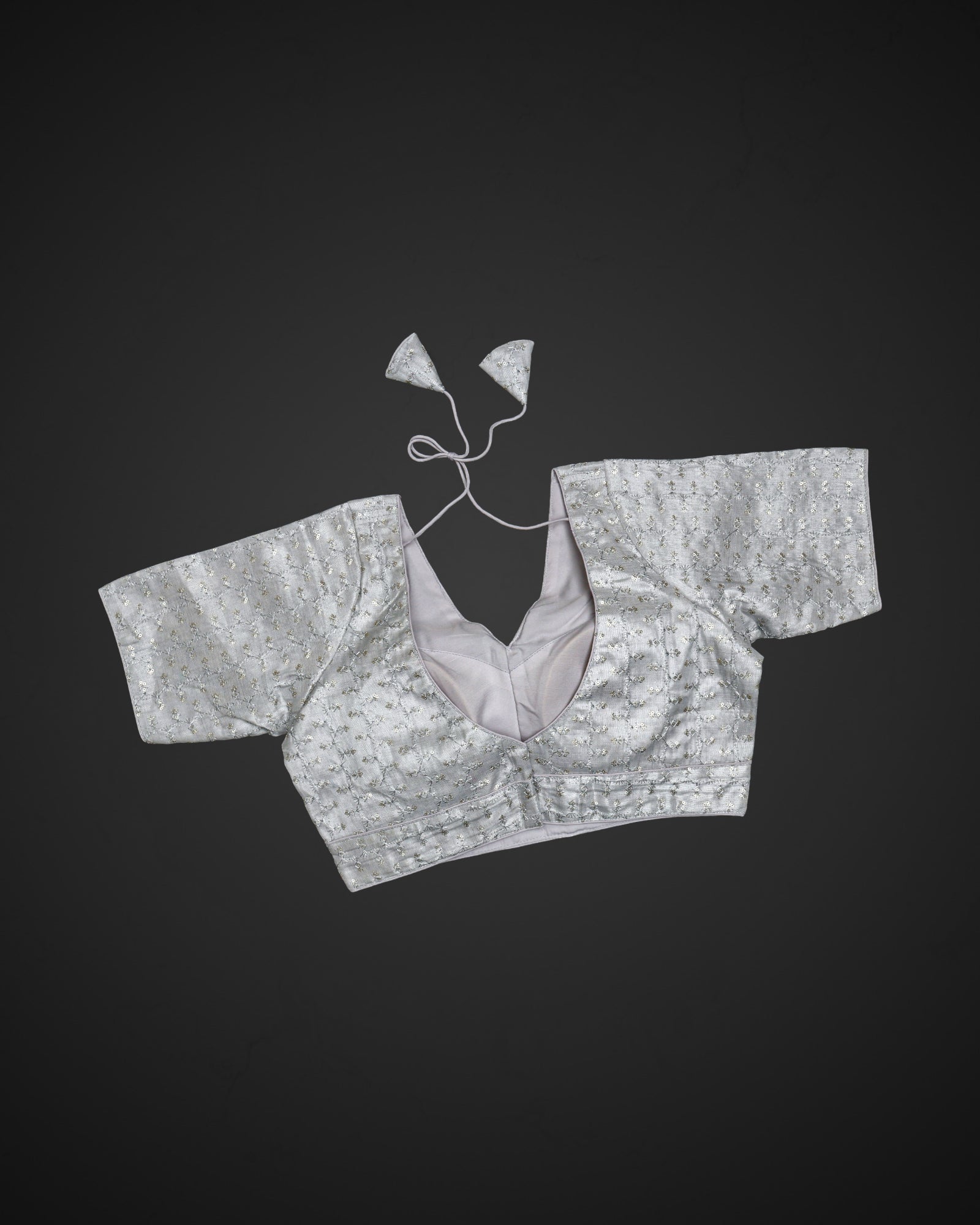 Tissue V Neck Half Sleeve Readymade Blouse