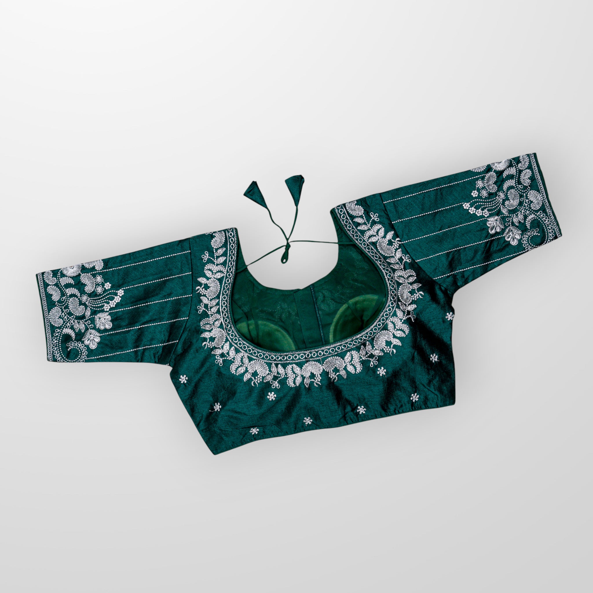 Silk Zari Butta Embroidered Readymade Blouse