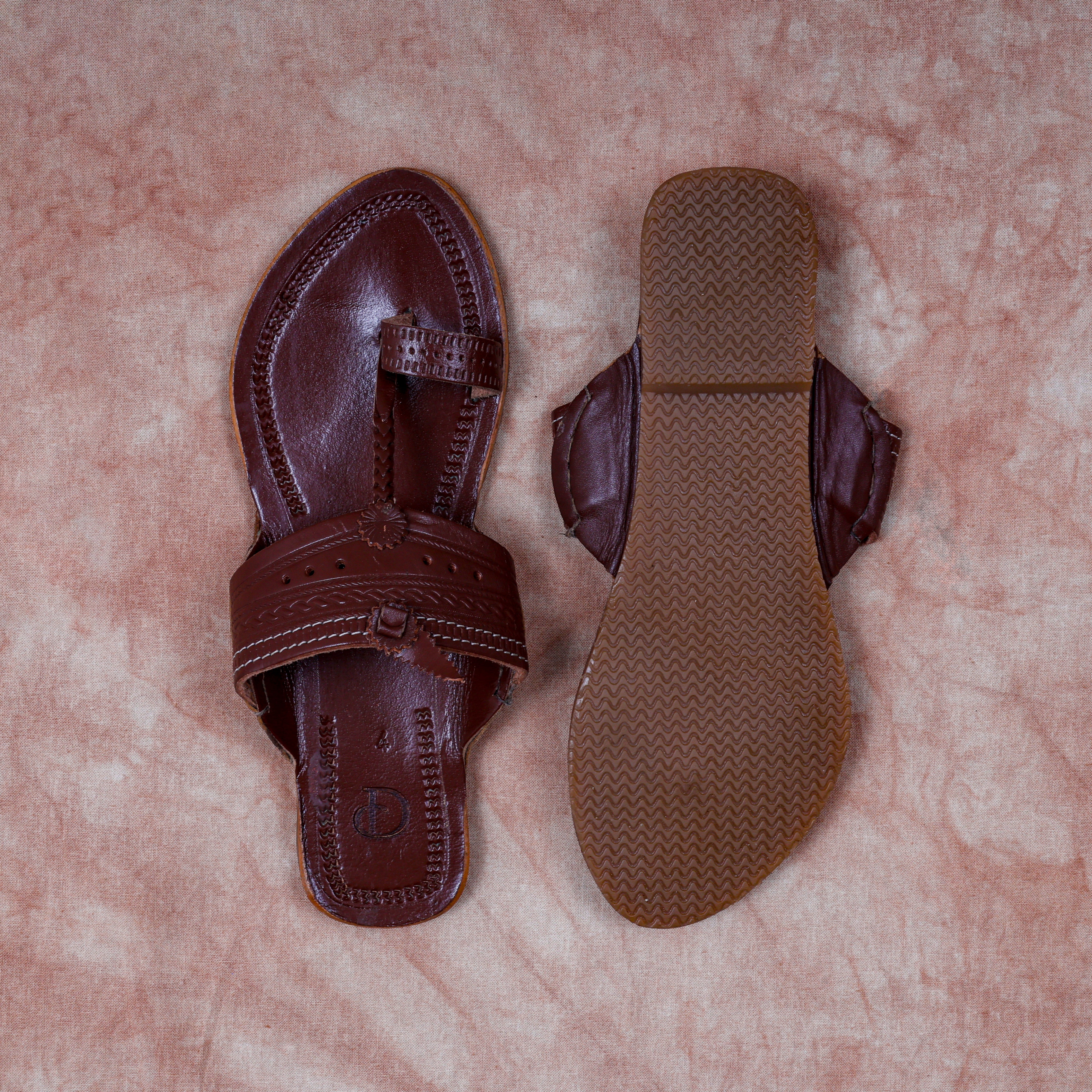 Handcrafted Dark Brown Kolhapuri Sandals