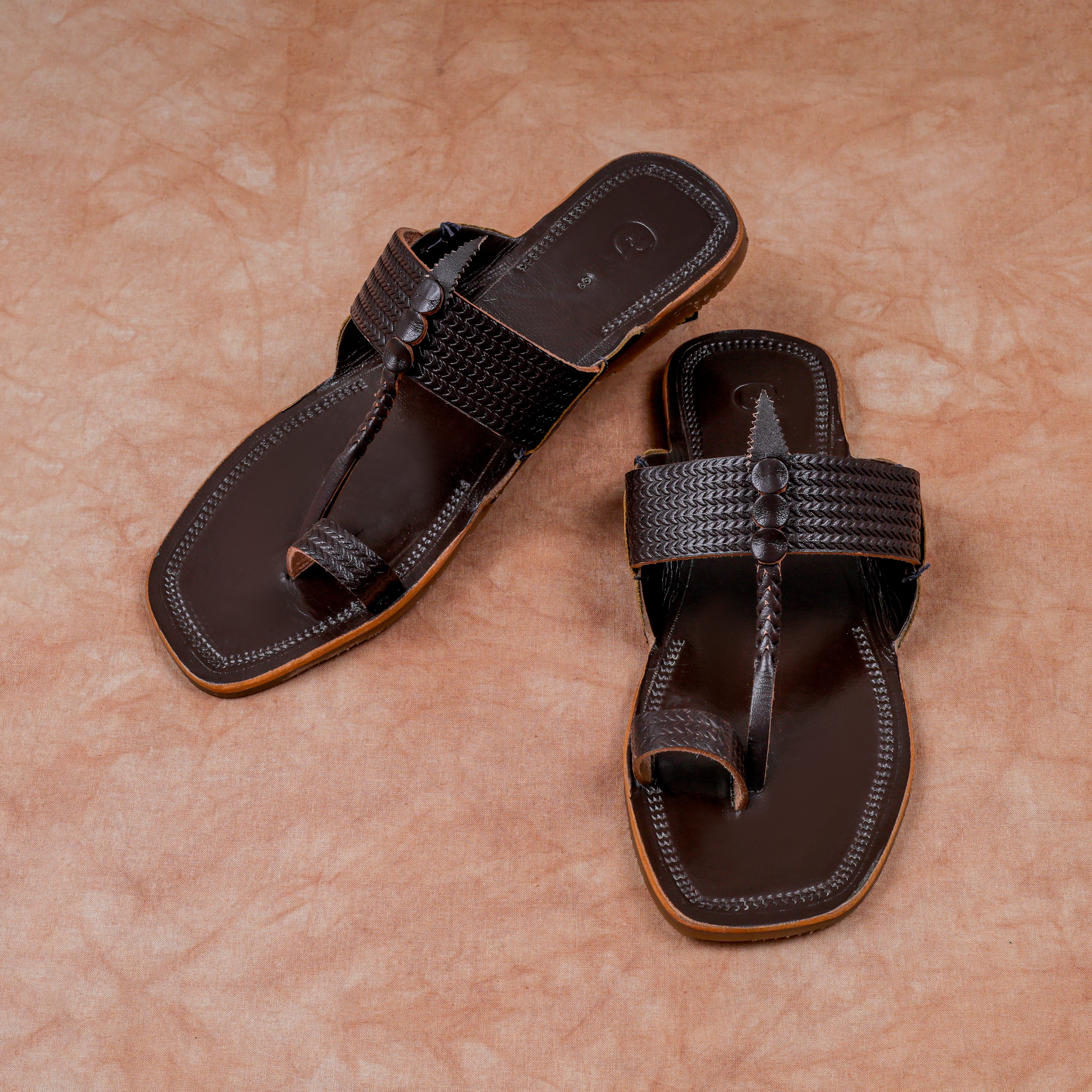 Artisan Brown Leather Kolhapuri Sandals
