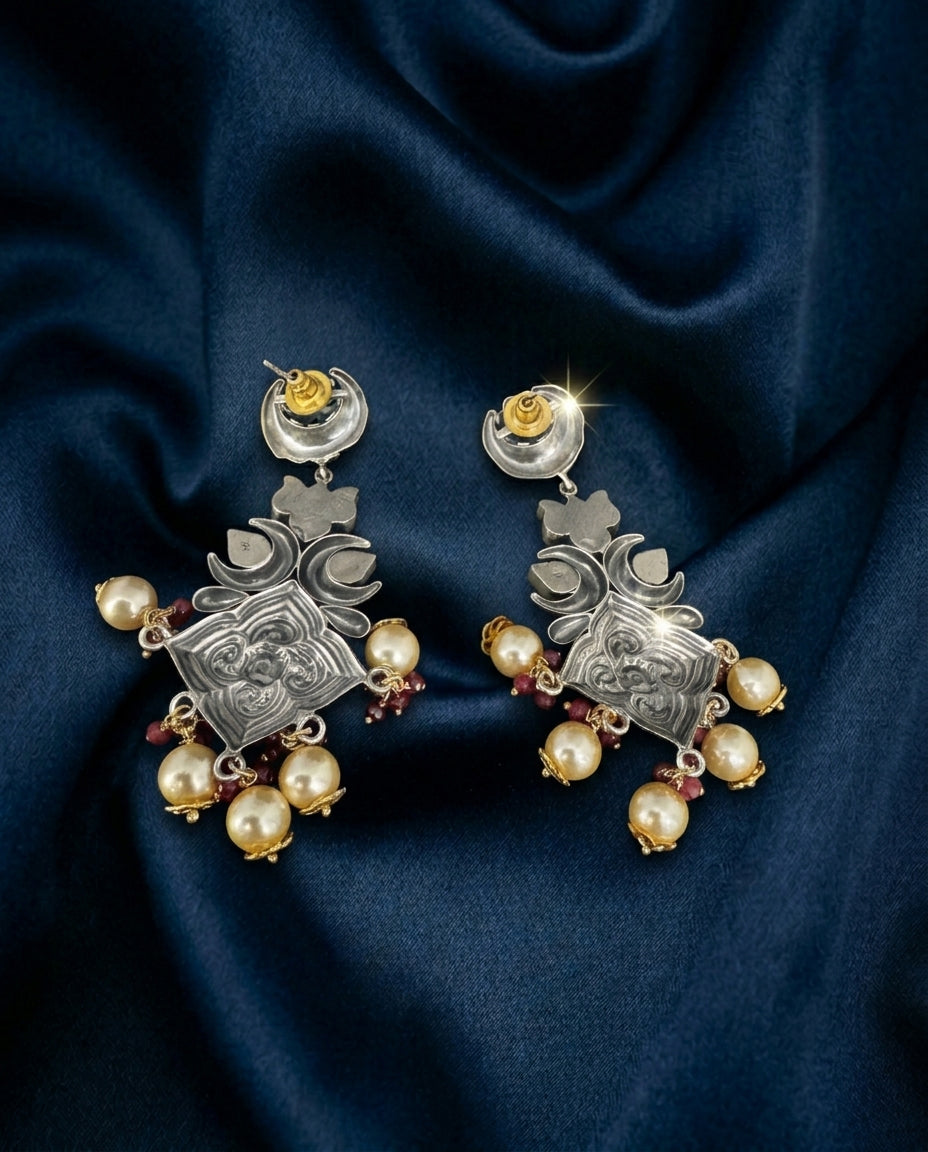 Moon flower Danglers