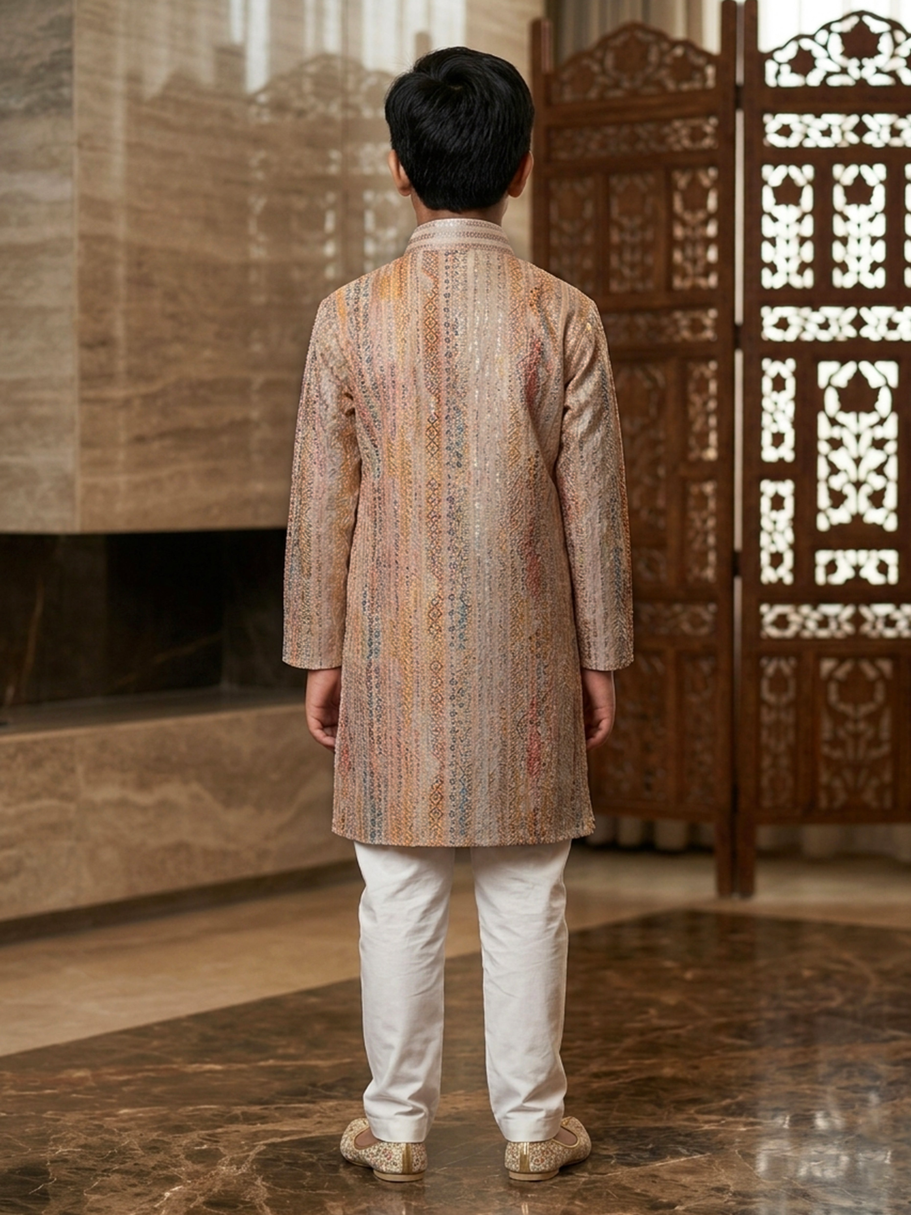 Boys Intricate Embroidered Kurta Pajama