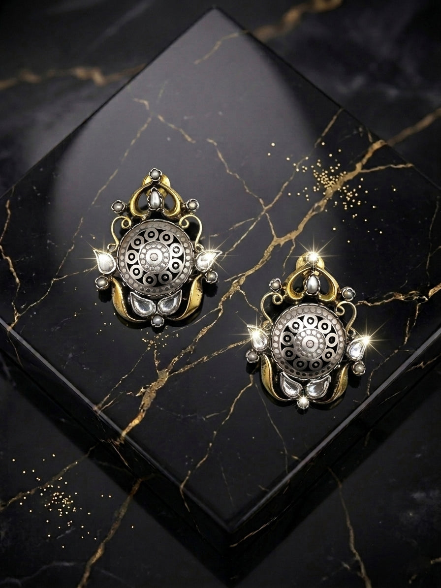 Pearl Polki Glow Studs