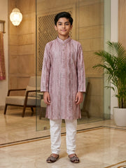 Boys Intricate Embroidered Kurta Pajama