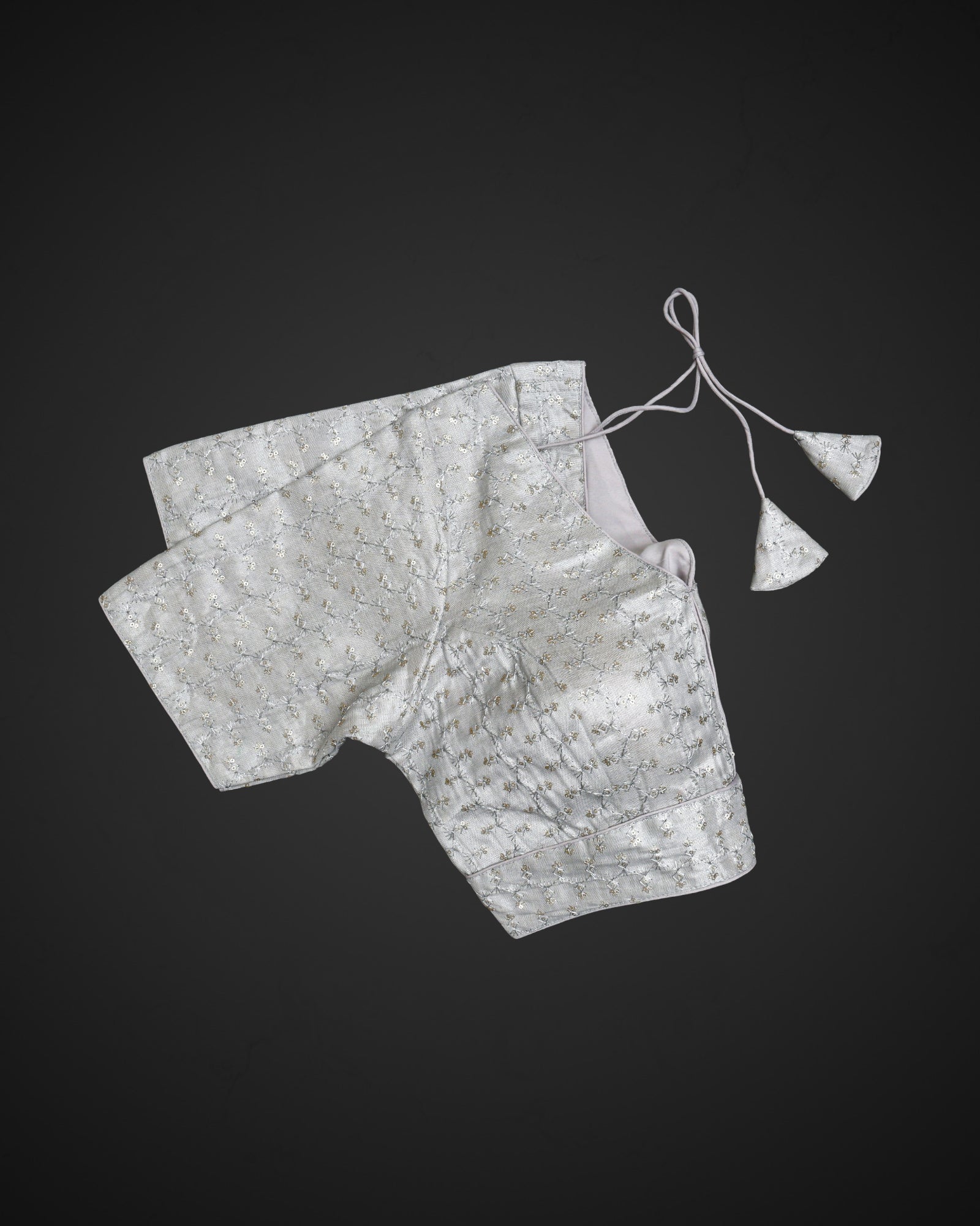Tissue V Neck Half Sleeve Readymade Blouse