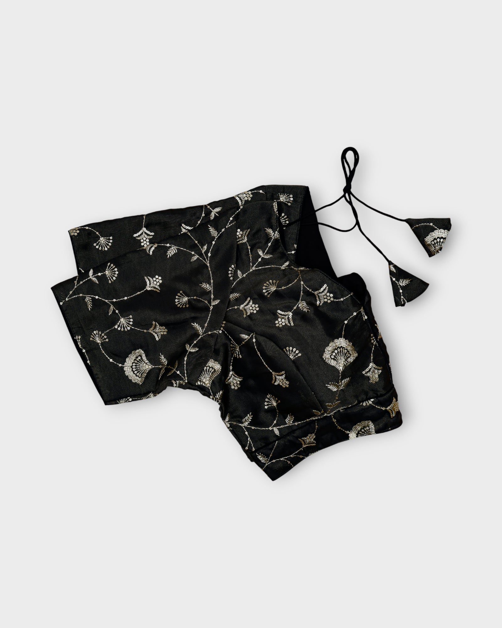 Silk V Neck Half Sleeve Readymade Blouse