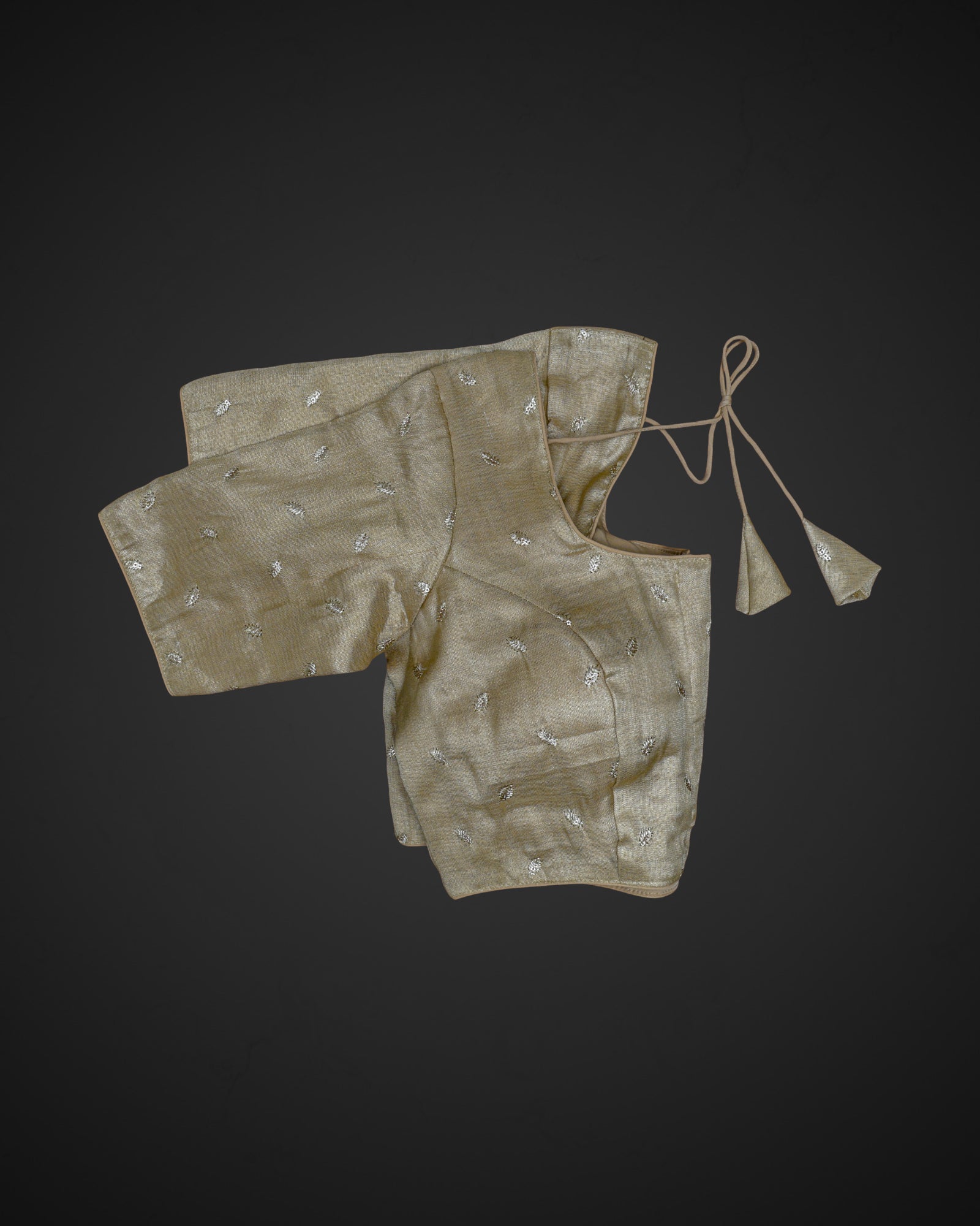Tissue Deep Back Readymade Blouse