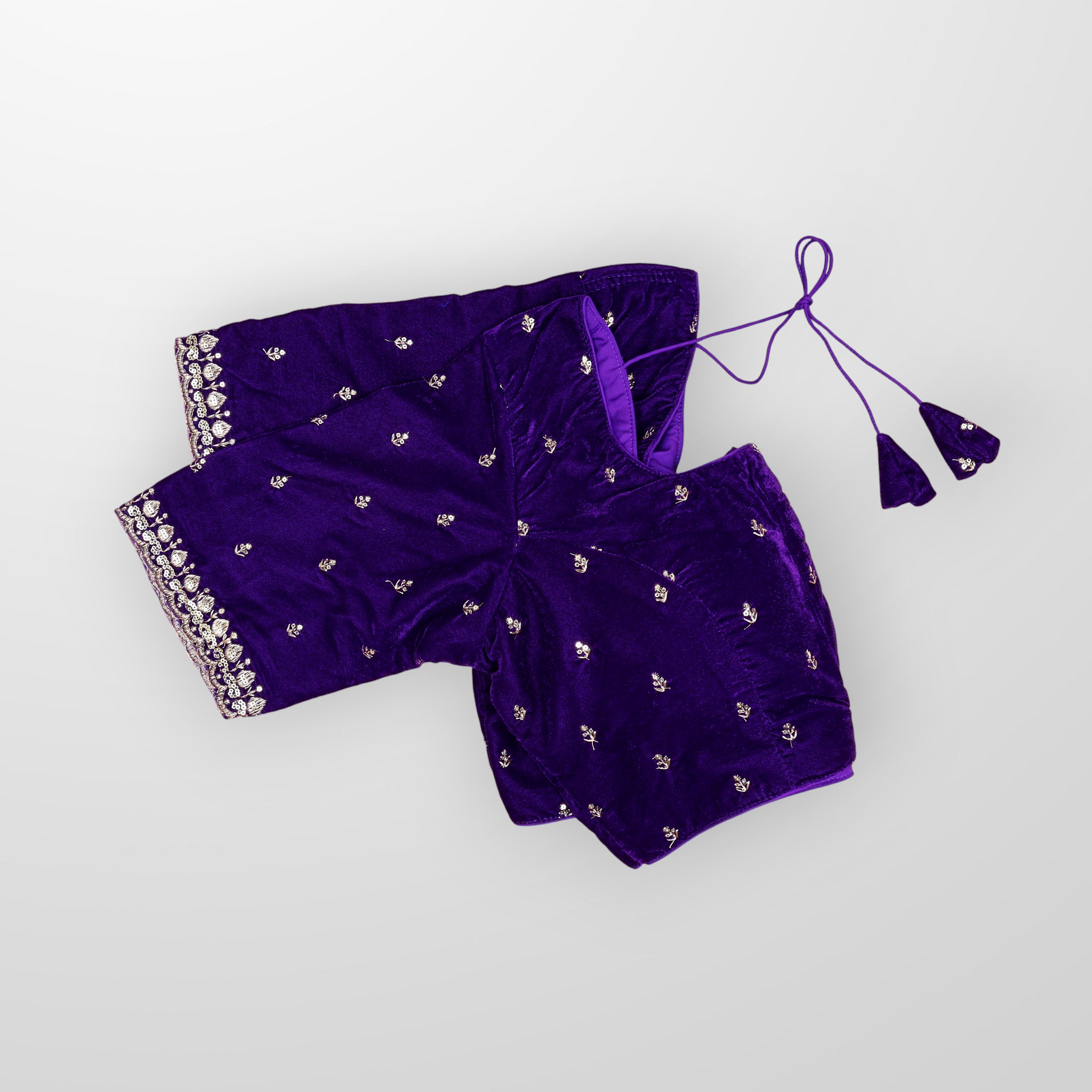 Velvet Square Neck Readymade Blouse