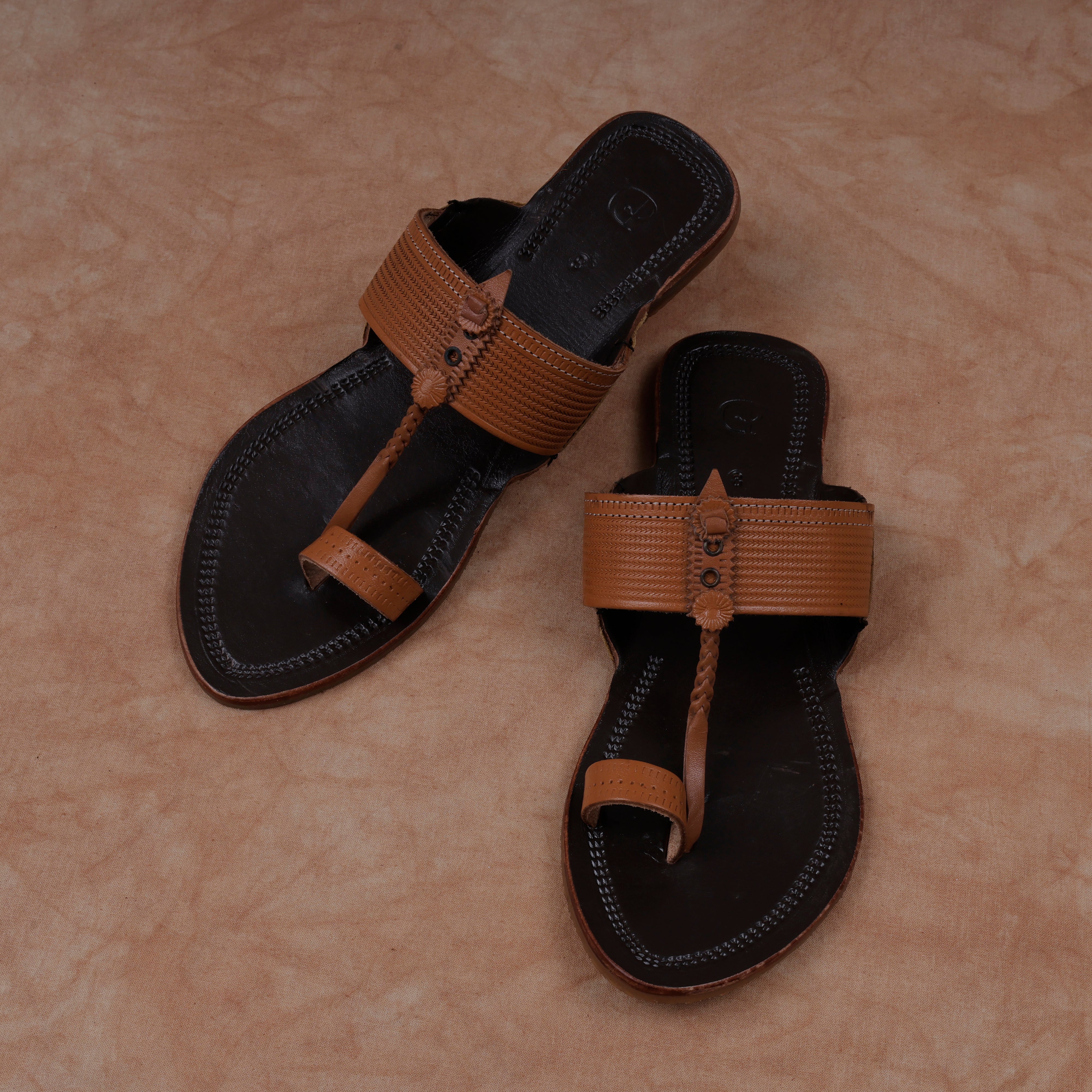 Brown Artisan Leather Kolhapuri Sandals