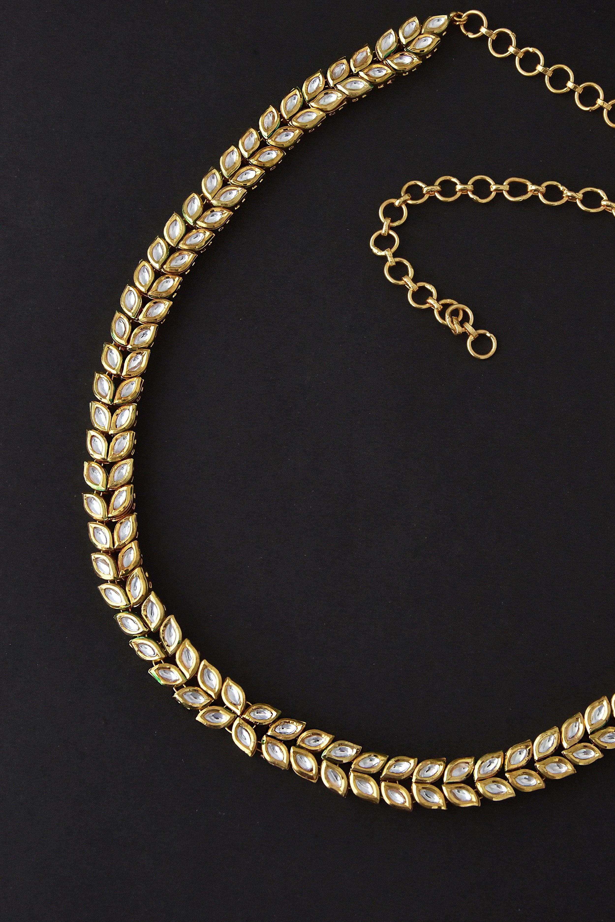 Golden Opulence Kundan Kamarband - Dyulokha