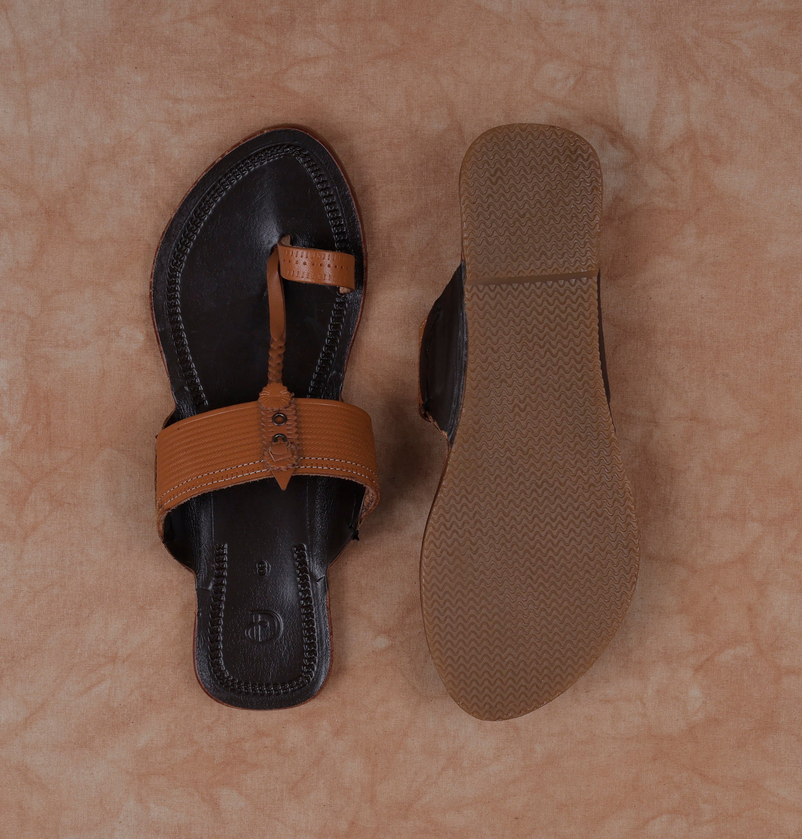 Brown Artisan Leather Kolhapuri Sandals