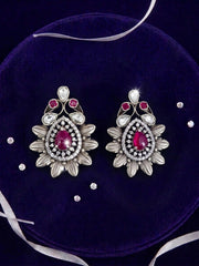 Ruby Halo Studs
