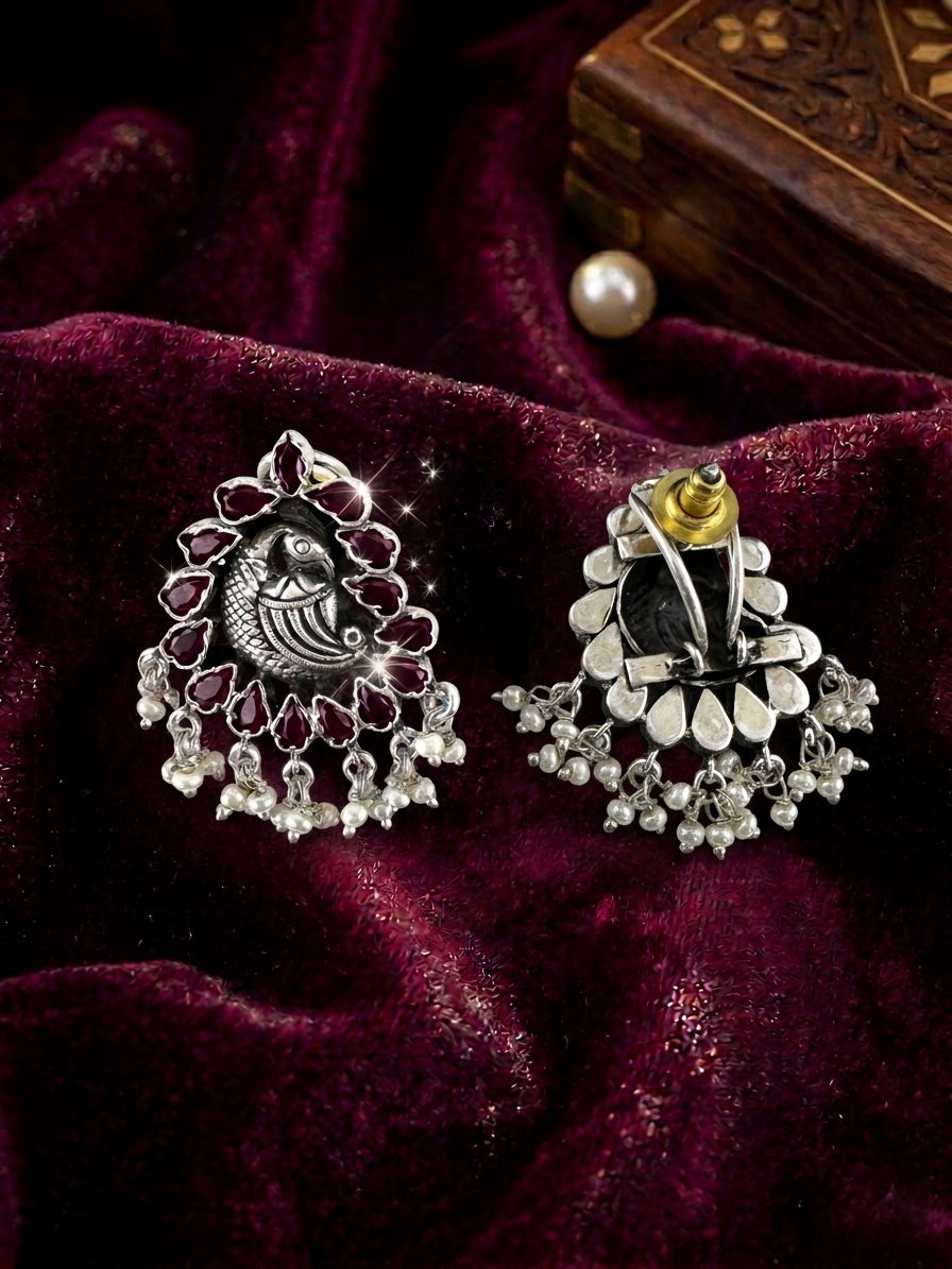 Ruby Pearl Studs